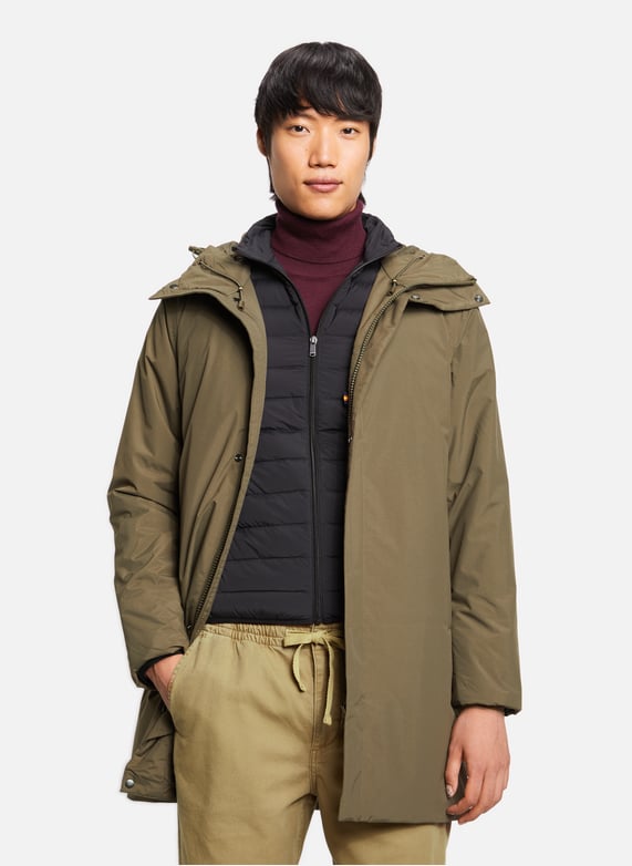 Mid length Nylon Parka K way Men Printemps