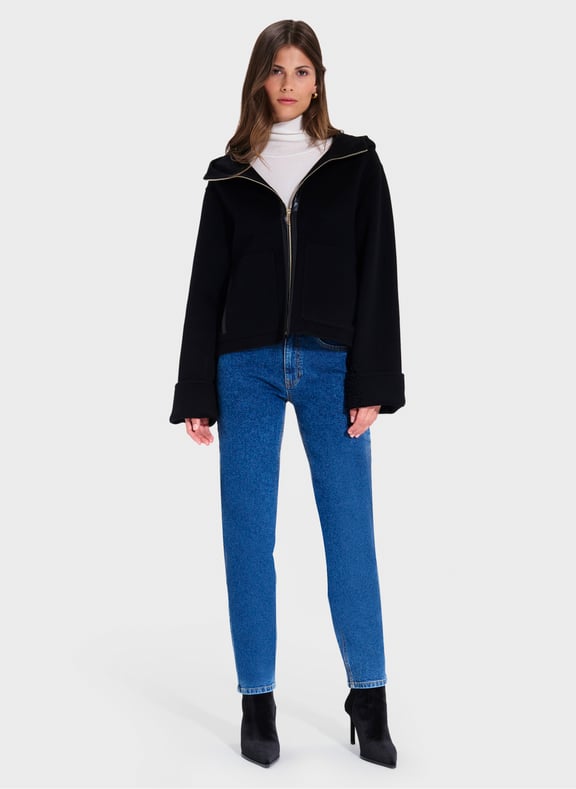 Manteau camel ample - marjy Noir by ZAPA ZAPA Manteau camel ample - marjy Noir
