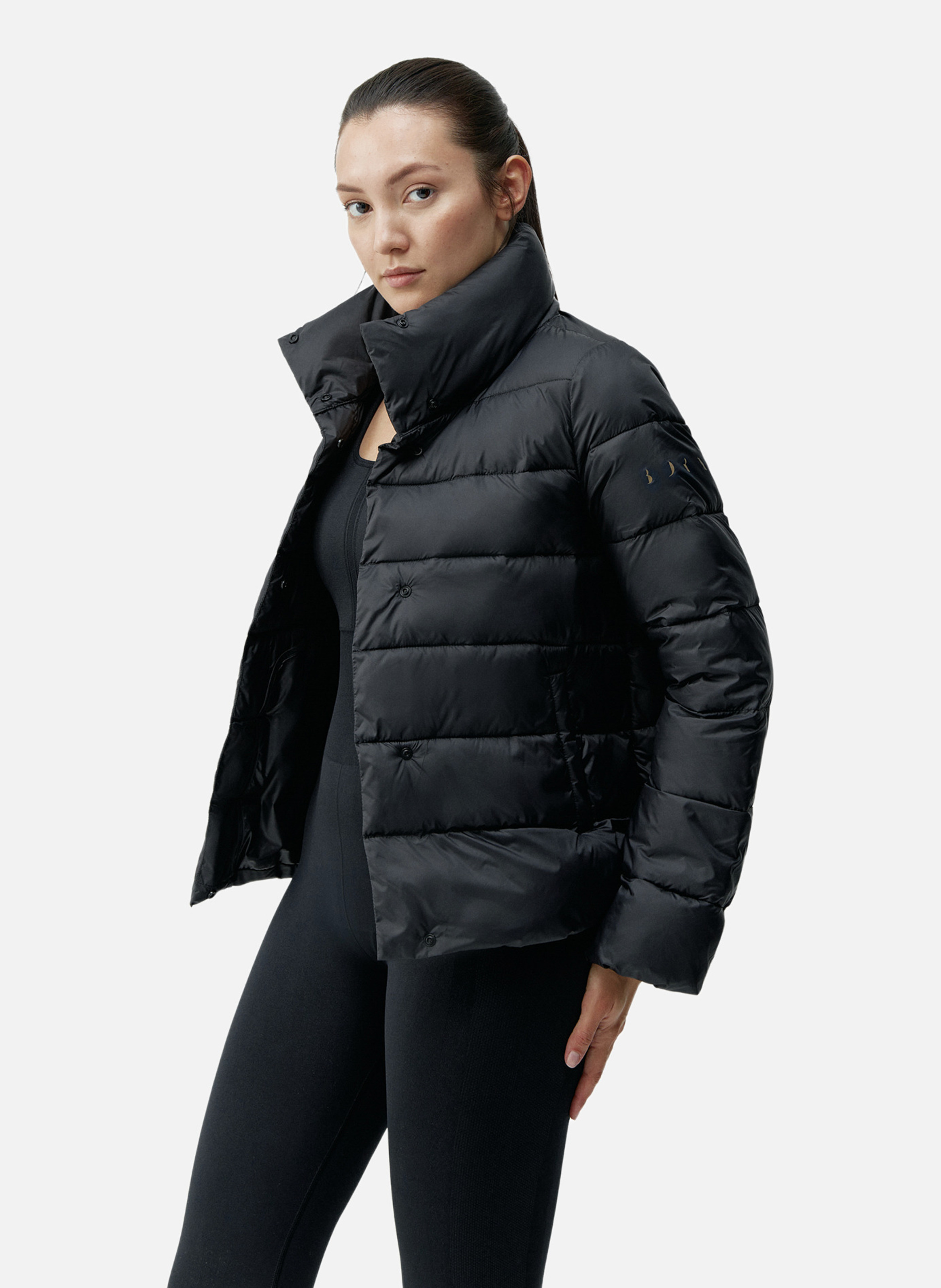 Veste de sport zippée performance athleisure vegan hack BORN LIVING YOGA Noir