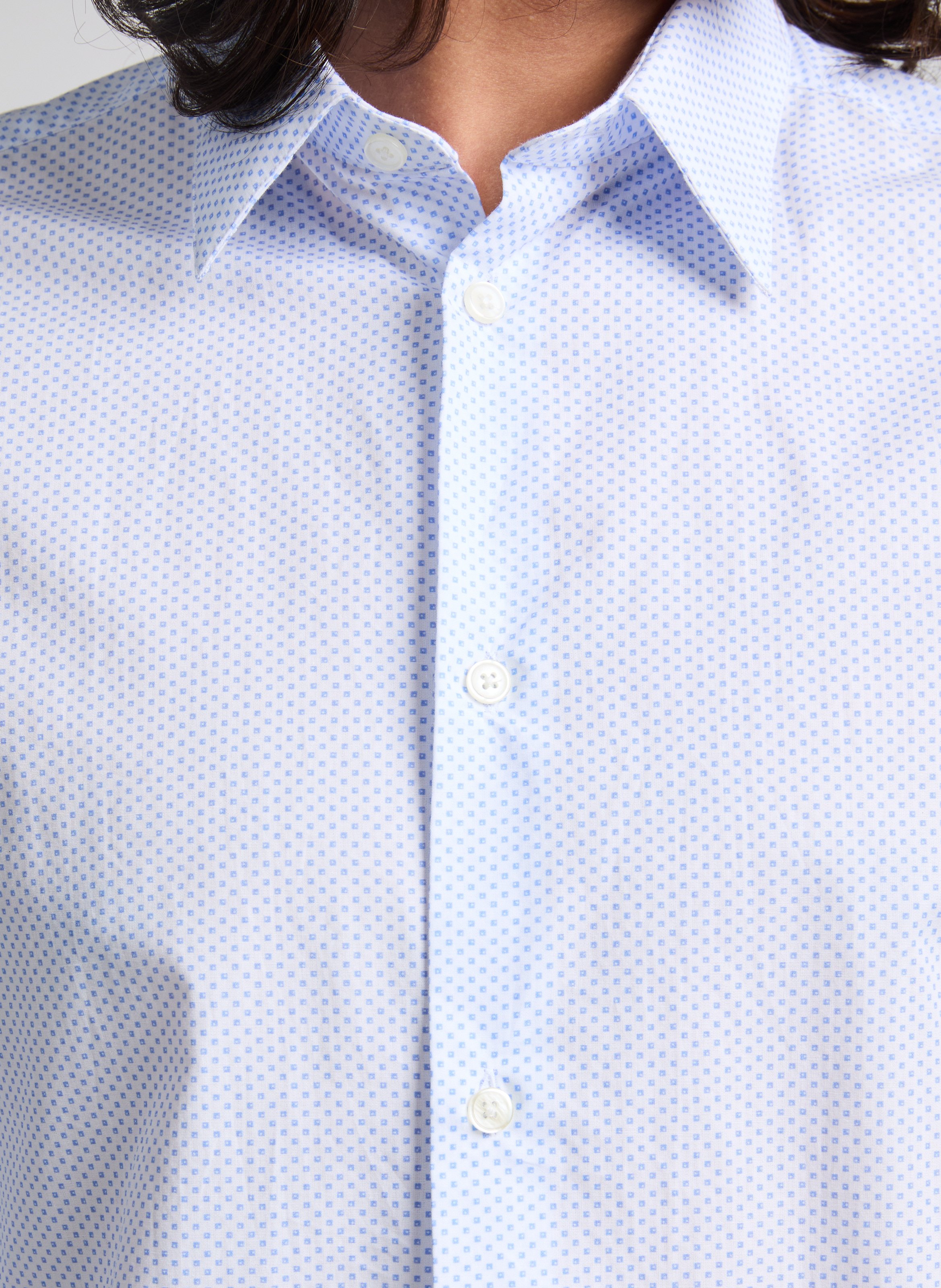 Chemise à motif en coton AU PRINTEMPS PARIS Bleu