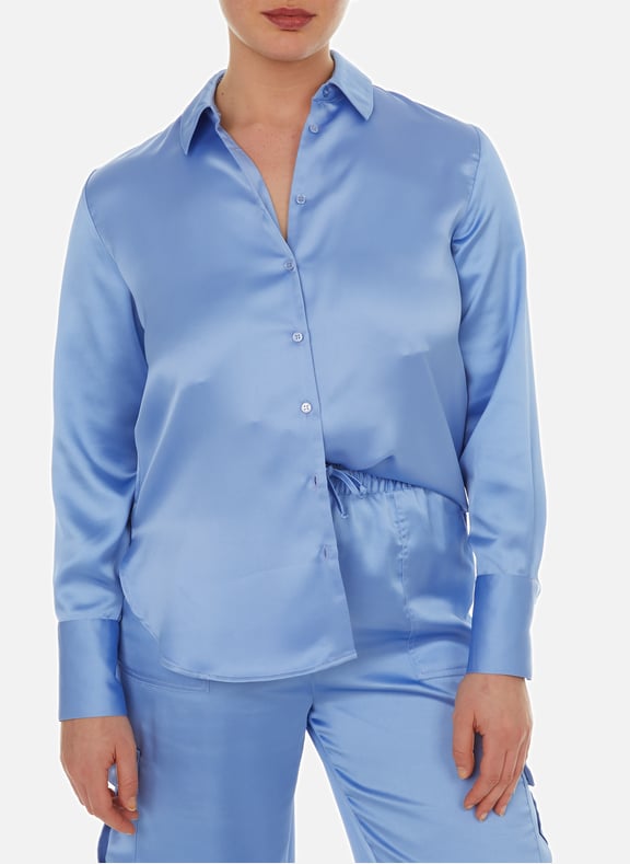 Chemise satiné Bleu by SAISON 1865 SAISON 1865 Chemise satiné Bleu