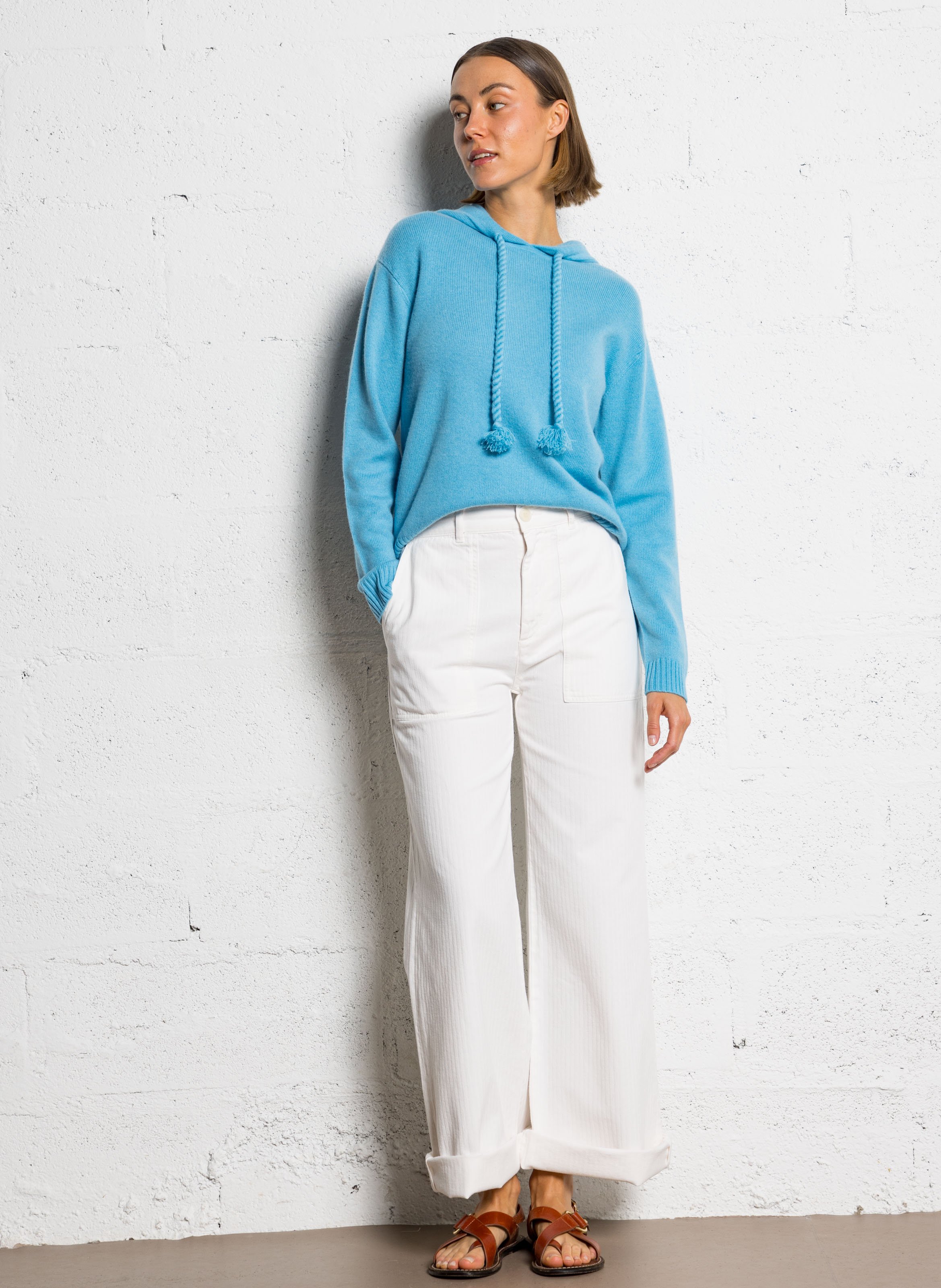 Pull oversize en cachemire bakia KUJTEN Bleu