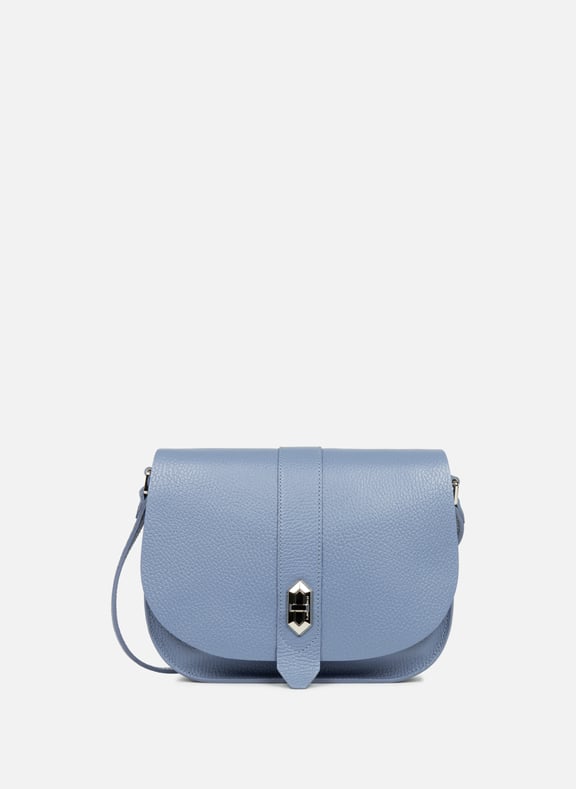 Sac besace - top double Bleu by LANCASTER LANCASTER Sac besace - top double Bleu