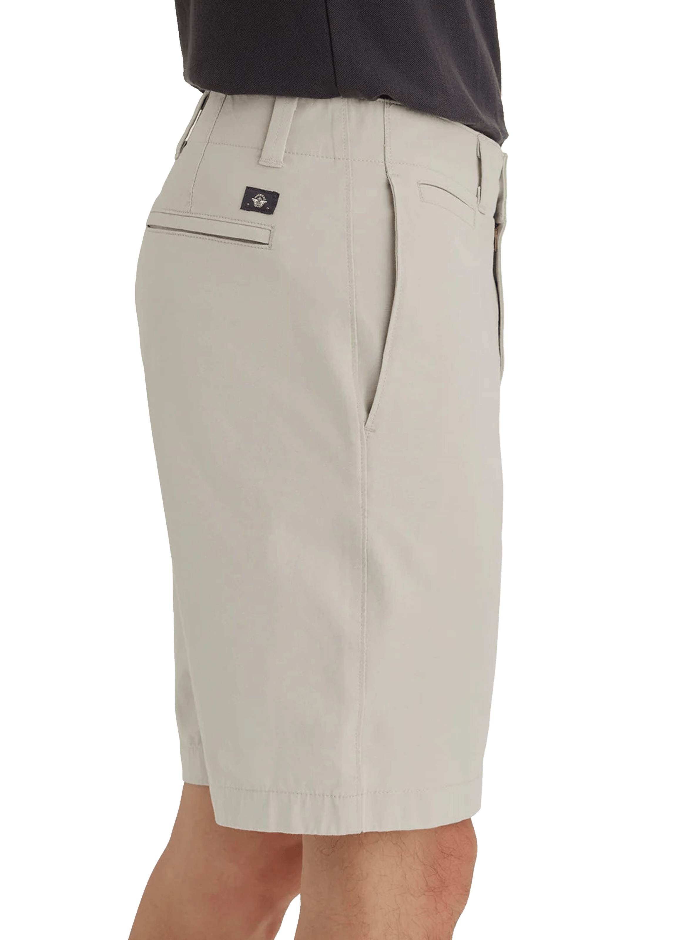 Short uni en coton Beige