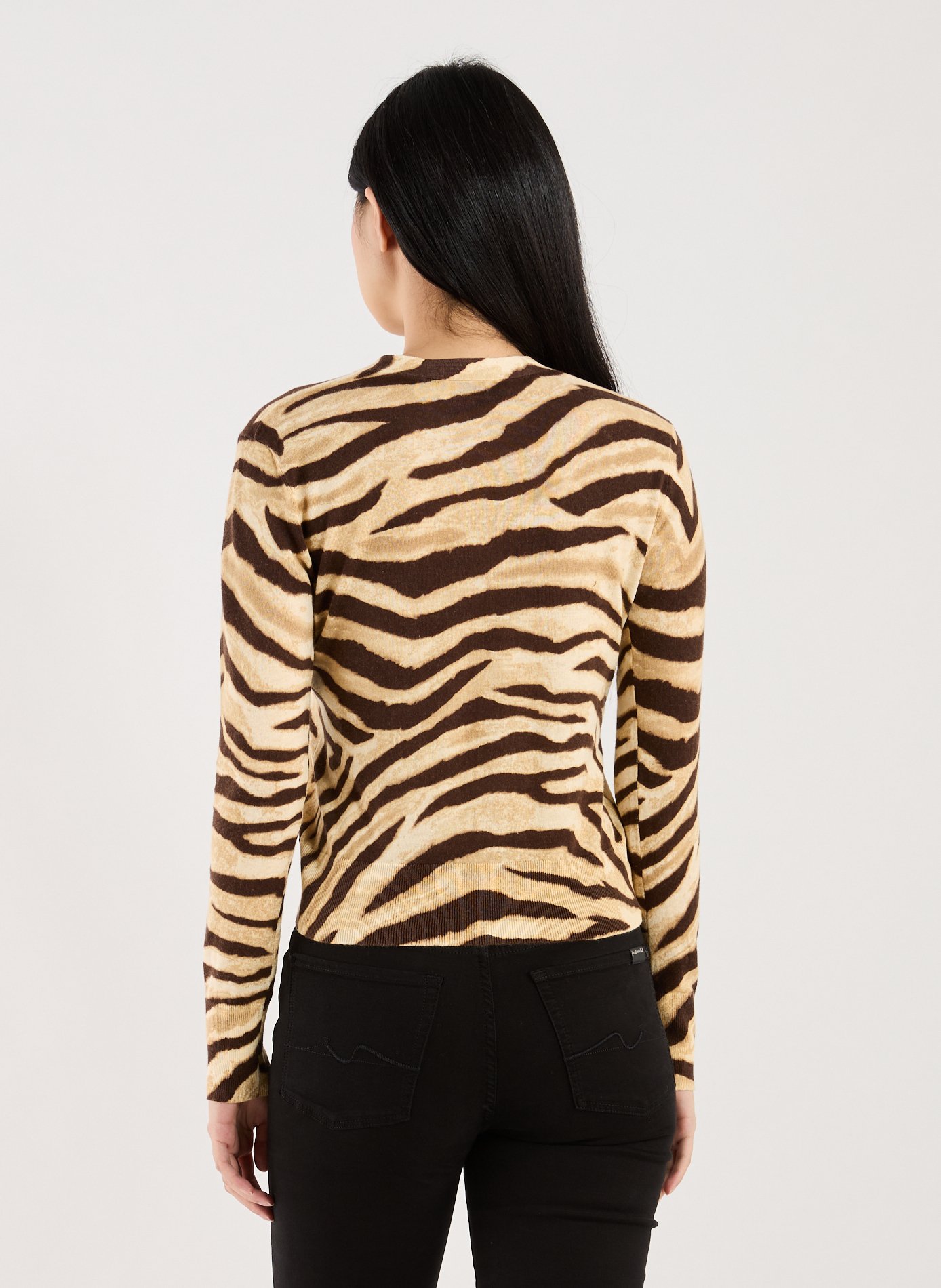 Animal print cardigan LAUREN Beige