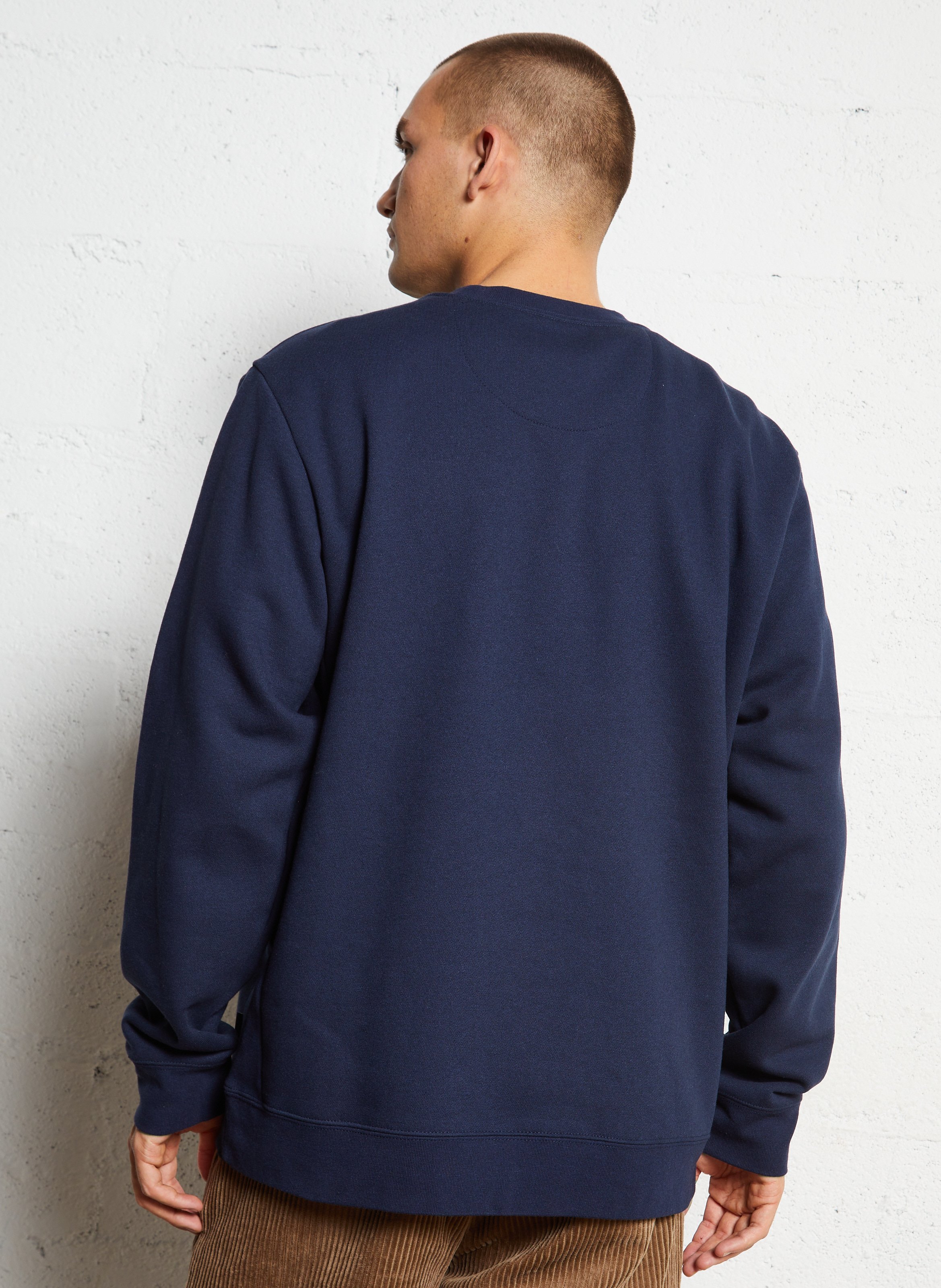 Sweat col rond Bleu