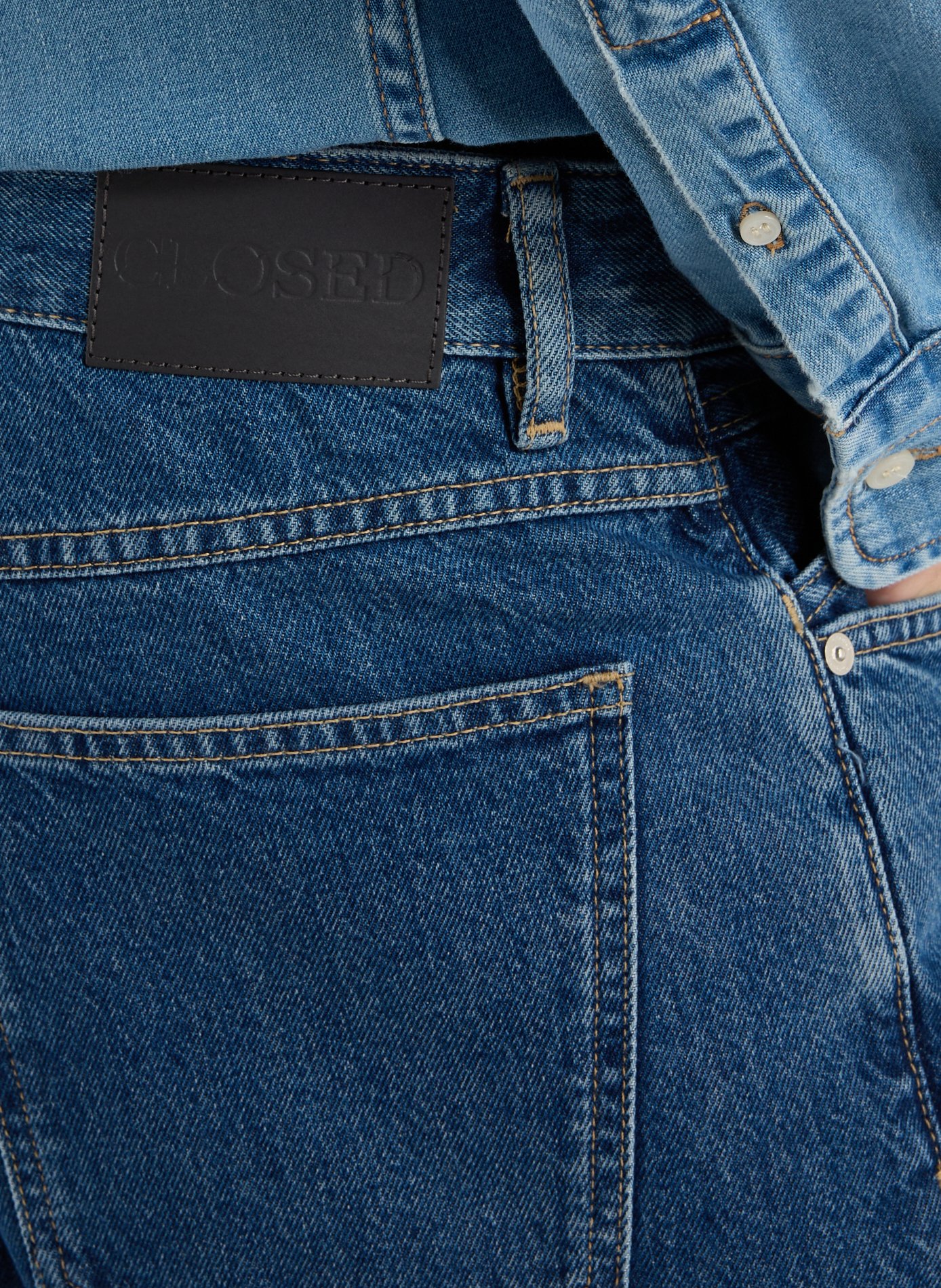 Jeans en coton CLOSED Bleu