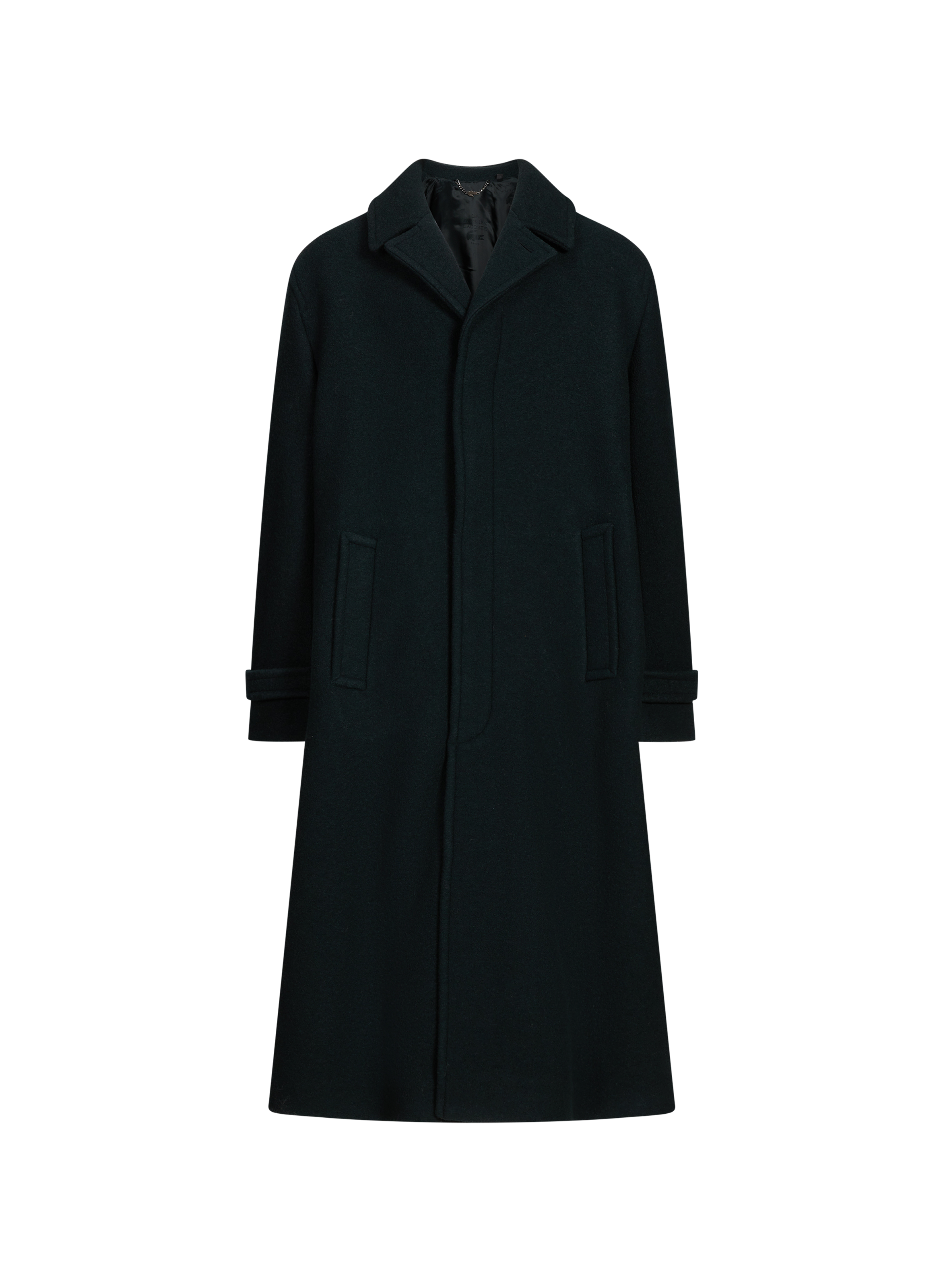 LACOSTE Manteau col tailleur en laine Vert