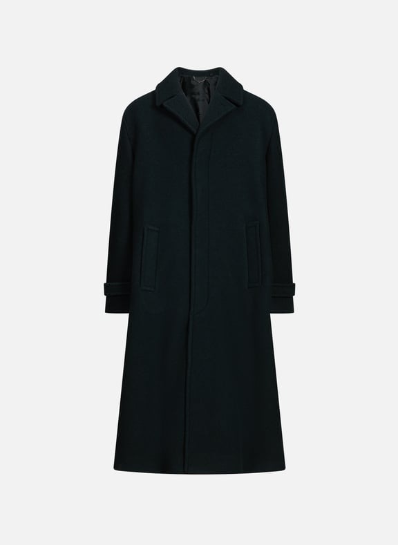 Wool cocoon coat with tailored collar LACOSTE Wool cocoon coat with tailored collar LACOSTE