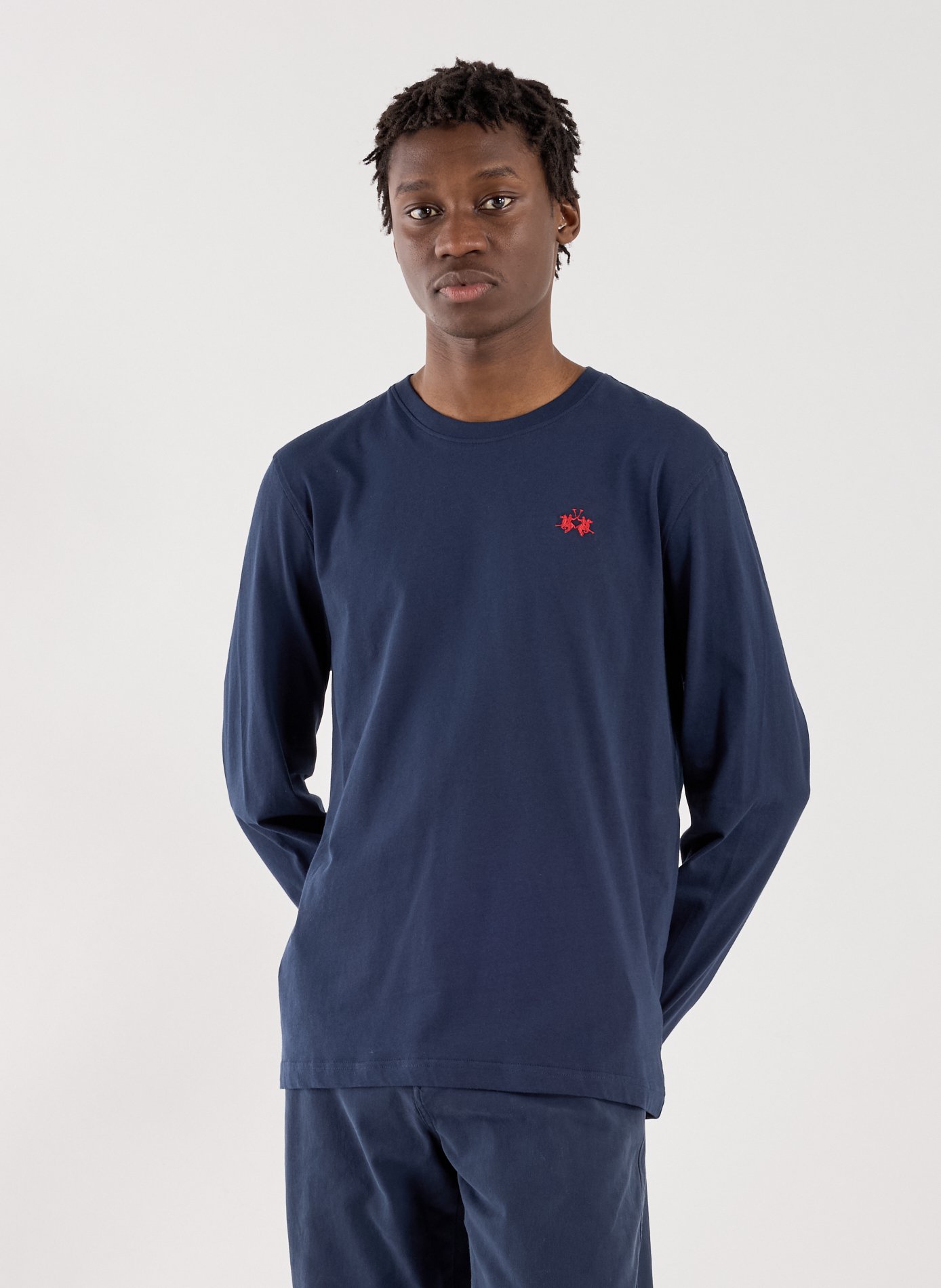 T-shirt manches longues en coton LA MARTINA Bleu