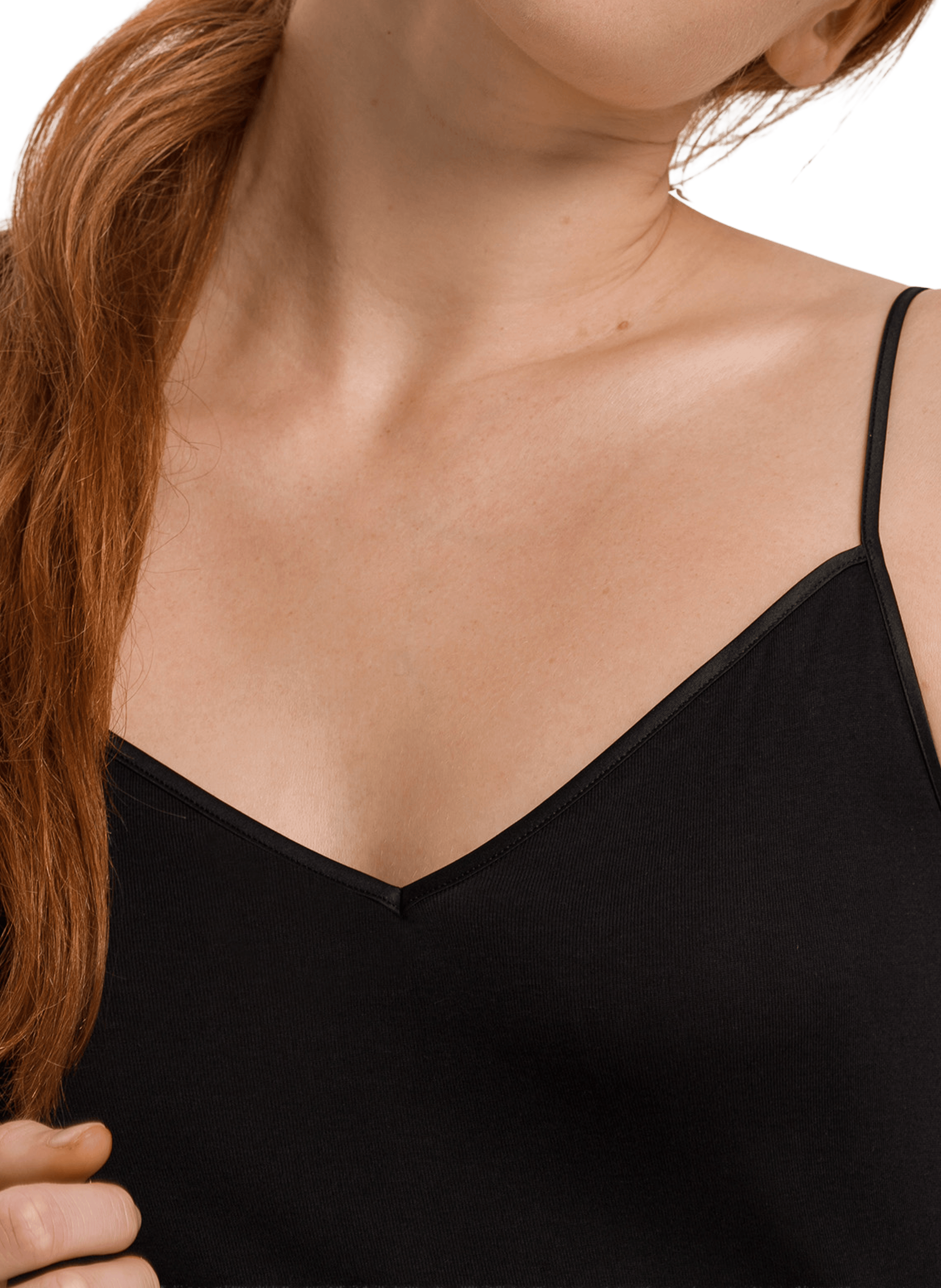 V-neck tank top HANRO Black