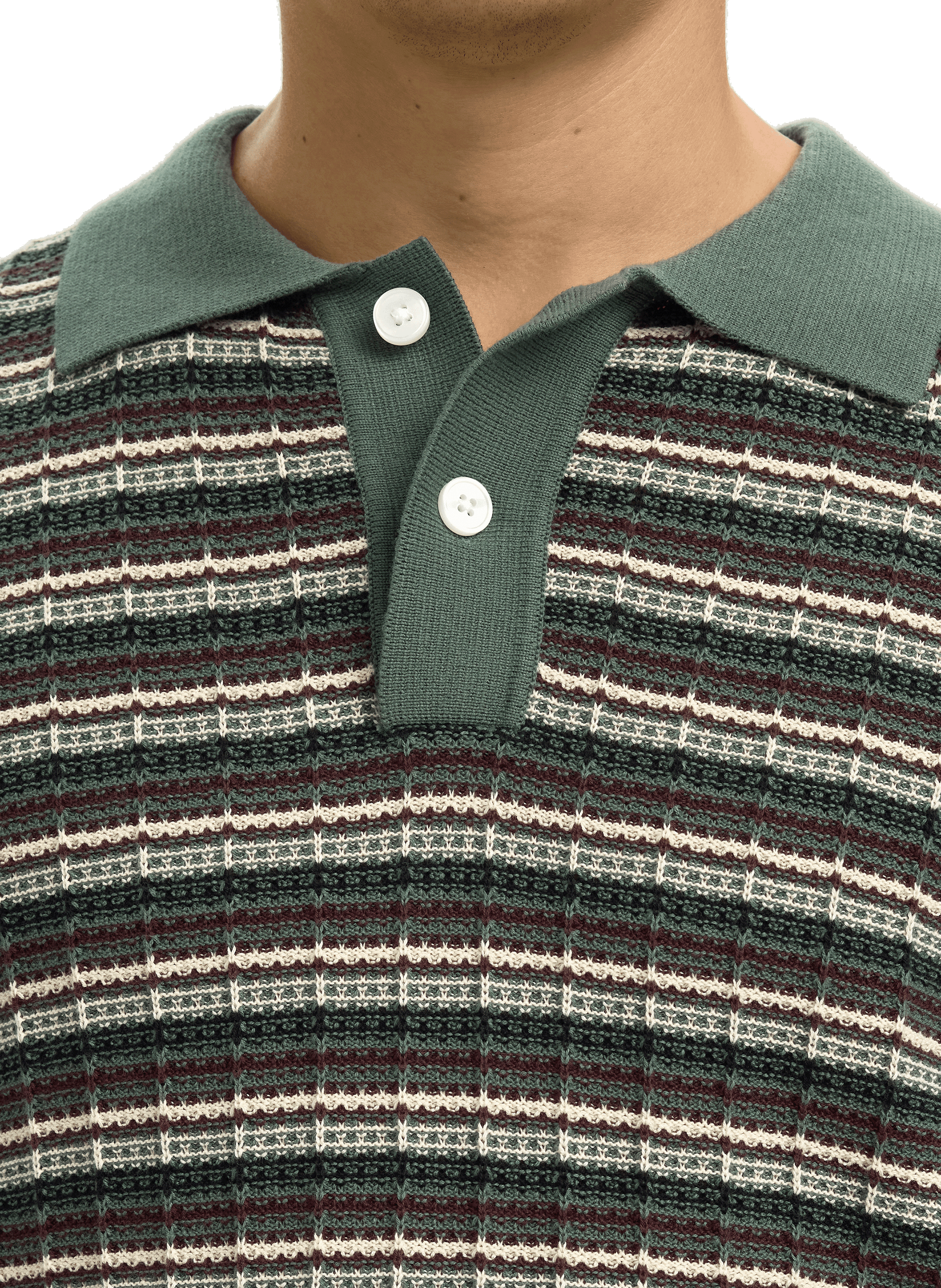 Polo manches courtes en coton SELECTED Vert