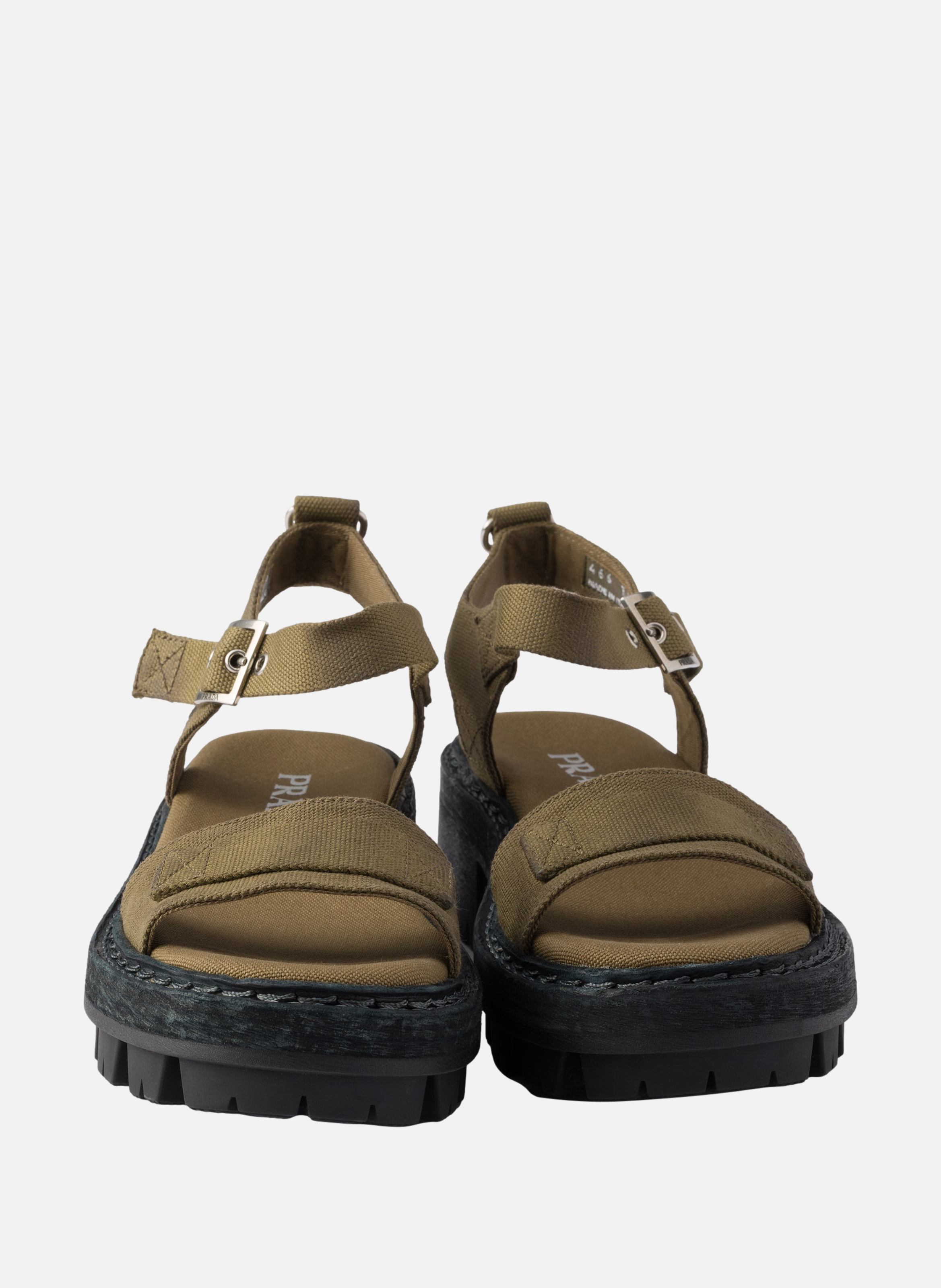 Sandales en toile PRADA Vert