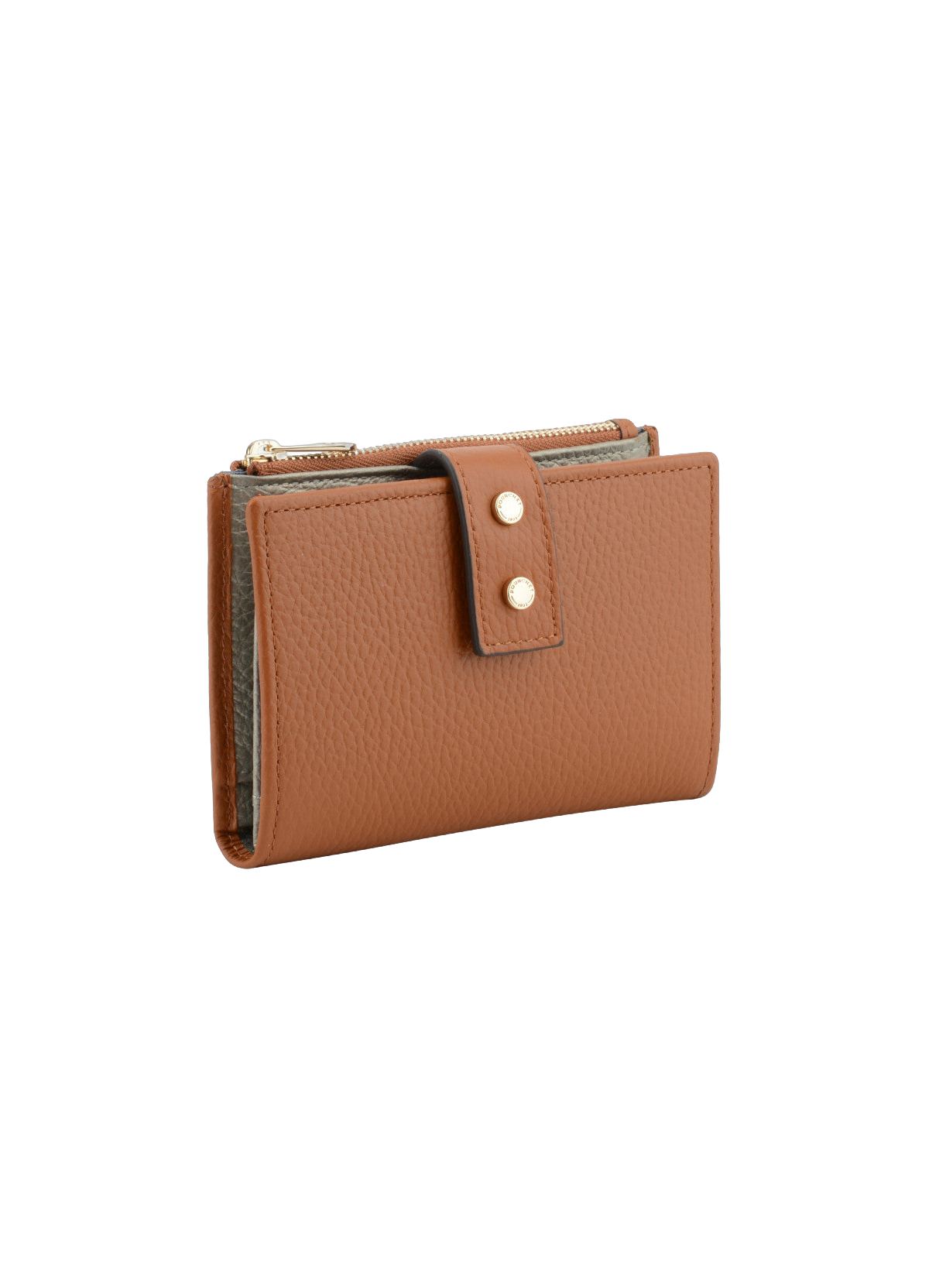 Hebdo | portefeuille compagnon gm en cuir de veau grainé POURCHET Doré