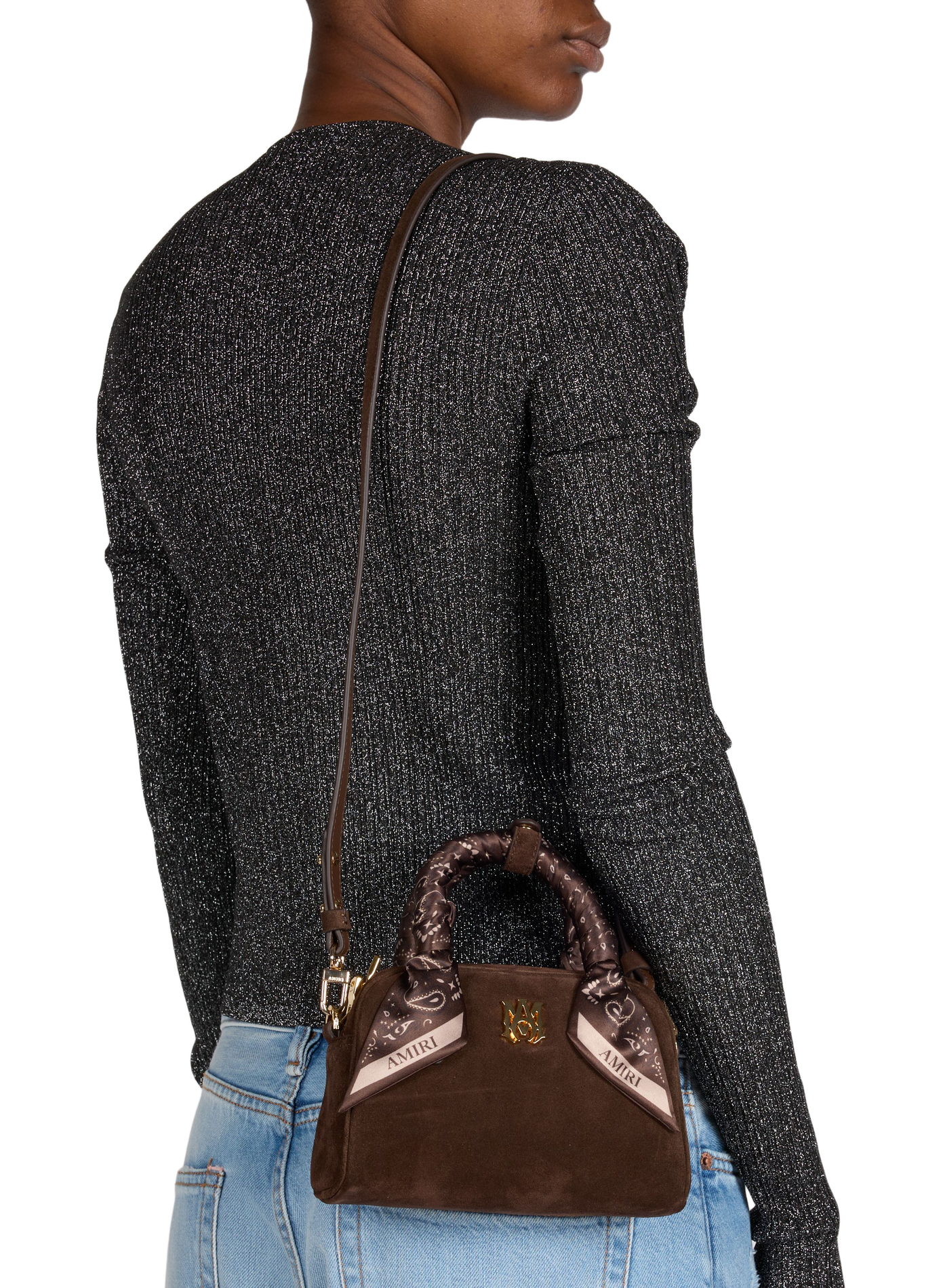 Suede leather handbag AMIRI Multicolour