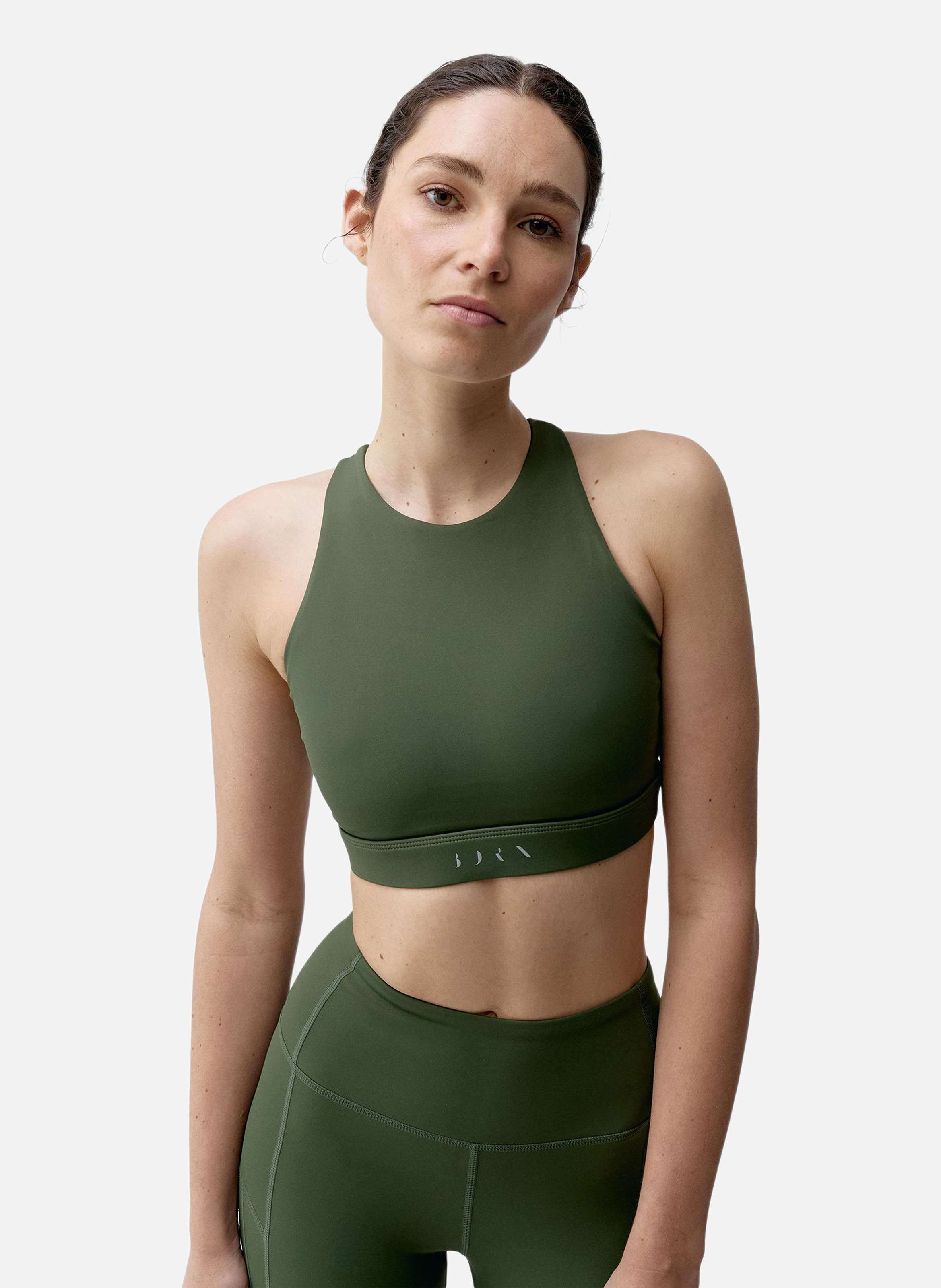 Brassière de Sport Performance Fixation Haute ASURA BORN LIVING YOGA Kaki