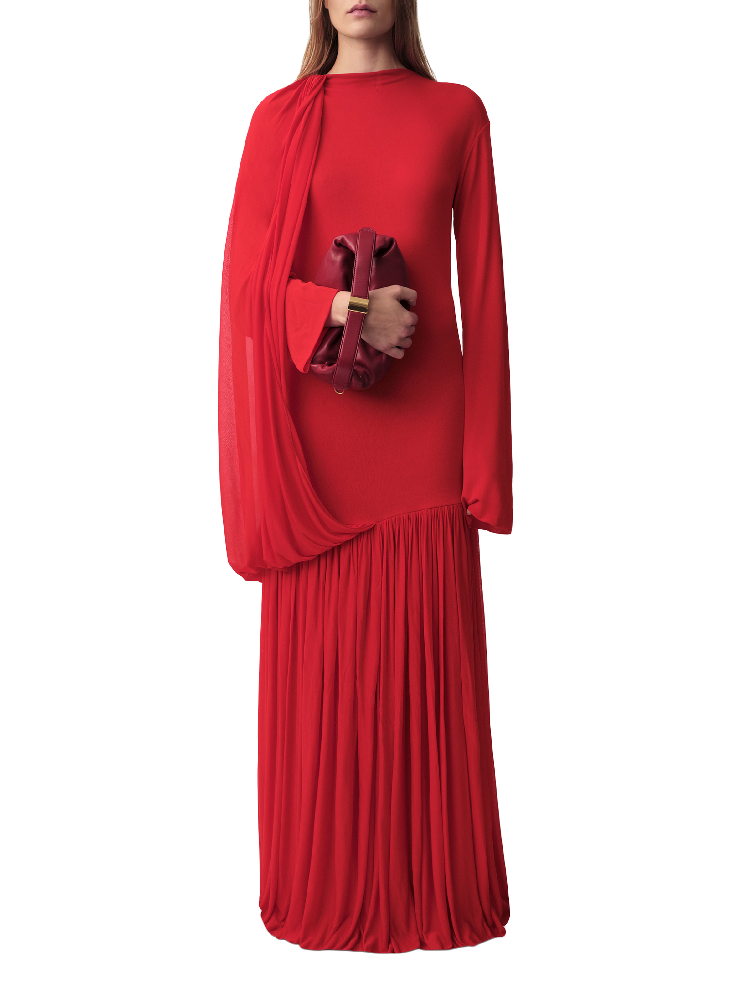 Robe longue Sara fluide Calvin Klein Collection Rouge