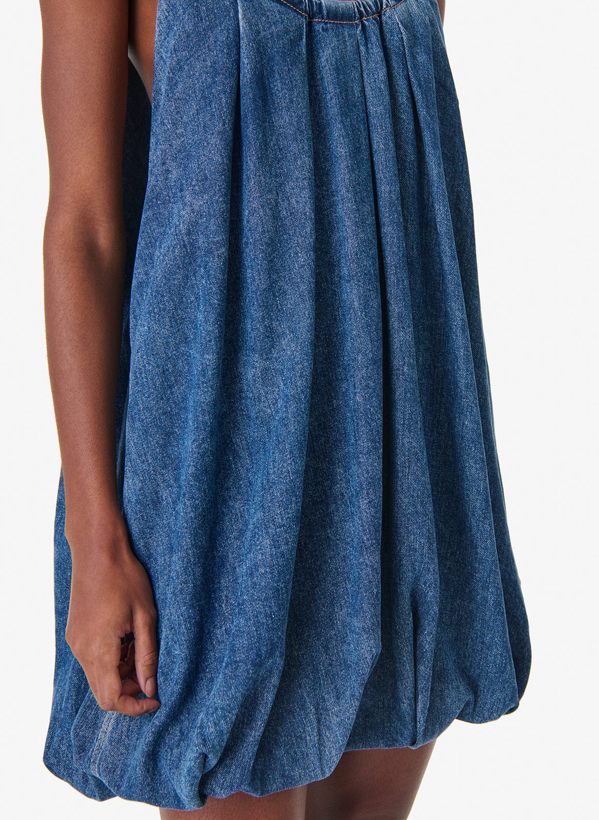 Robe courte col rond en coton justina IRO Bleu