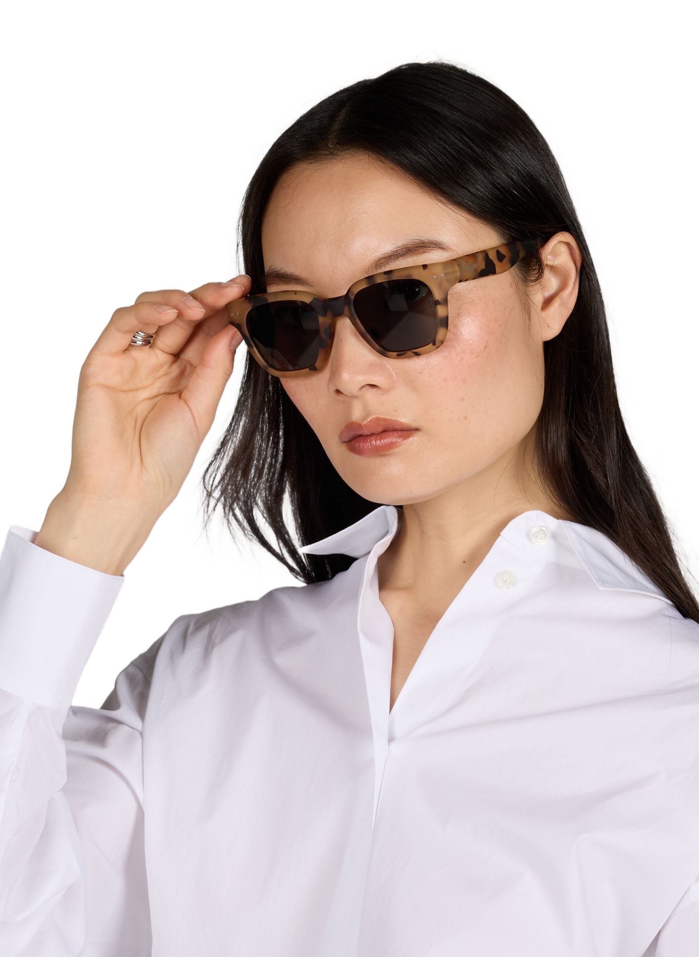 Lunettes de soleil carrées IZIPIZI Marron