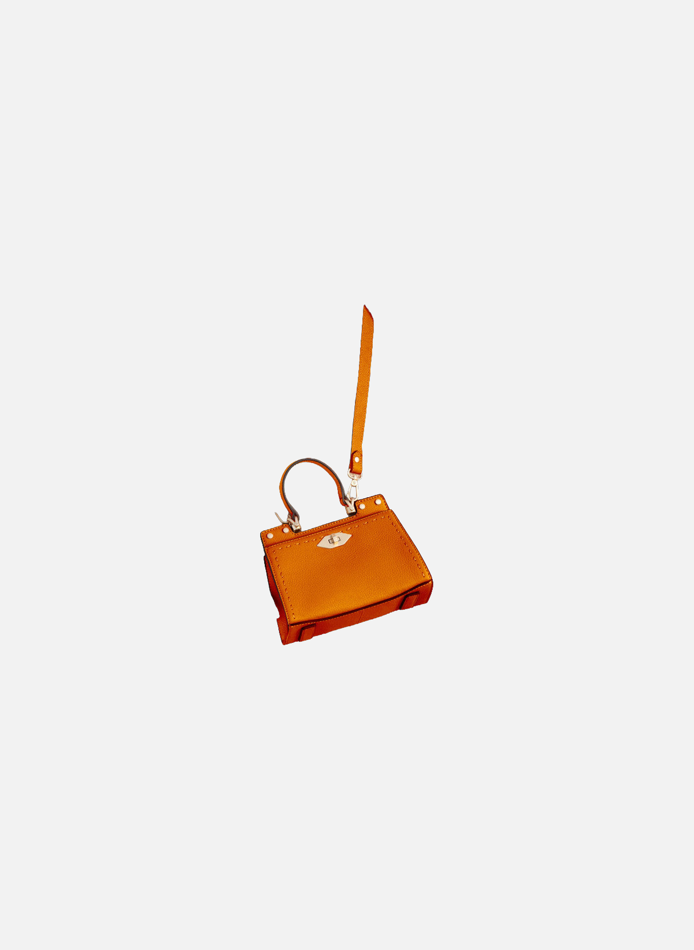 Trianon | sac à main micro en cuir de vachette POURCHET Orange