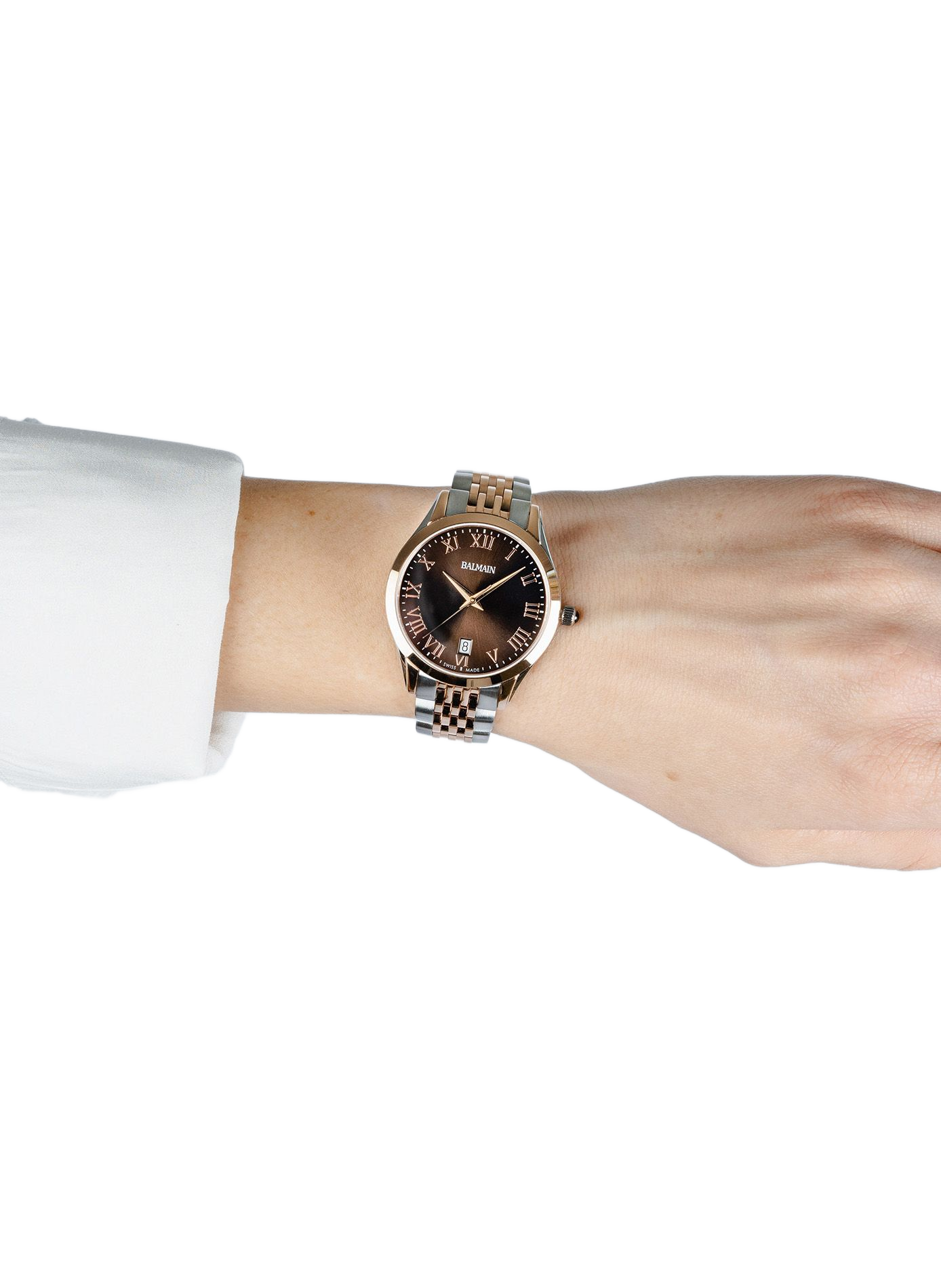 Montre quartz Classic R en acier inoxydable BALMAIN WATCHES Marron