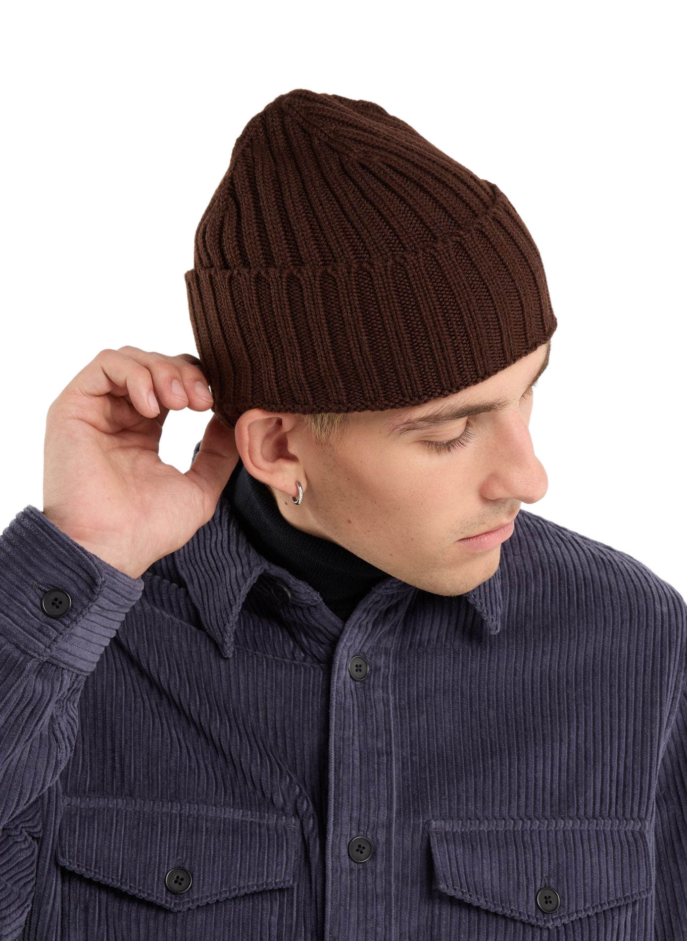 Wool beanie  SAISON 1865 Brown