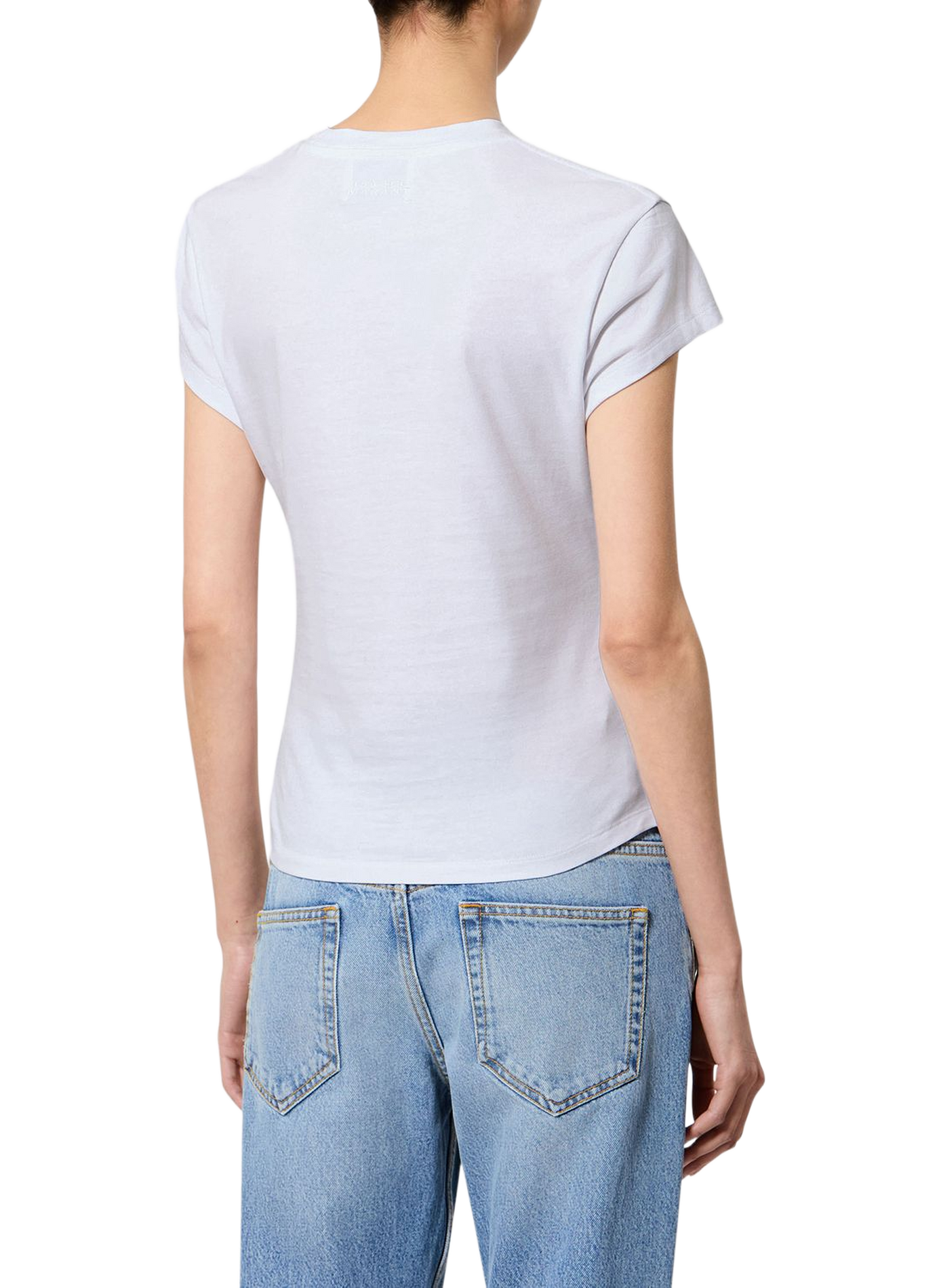 T-Shirt Maelie mit Raffungen aus Baumwolle ISABEL MARANT Weiss
