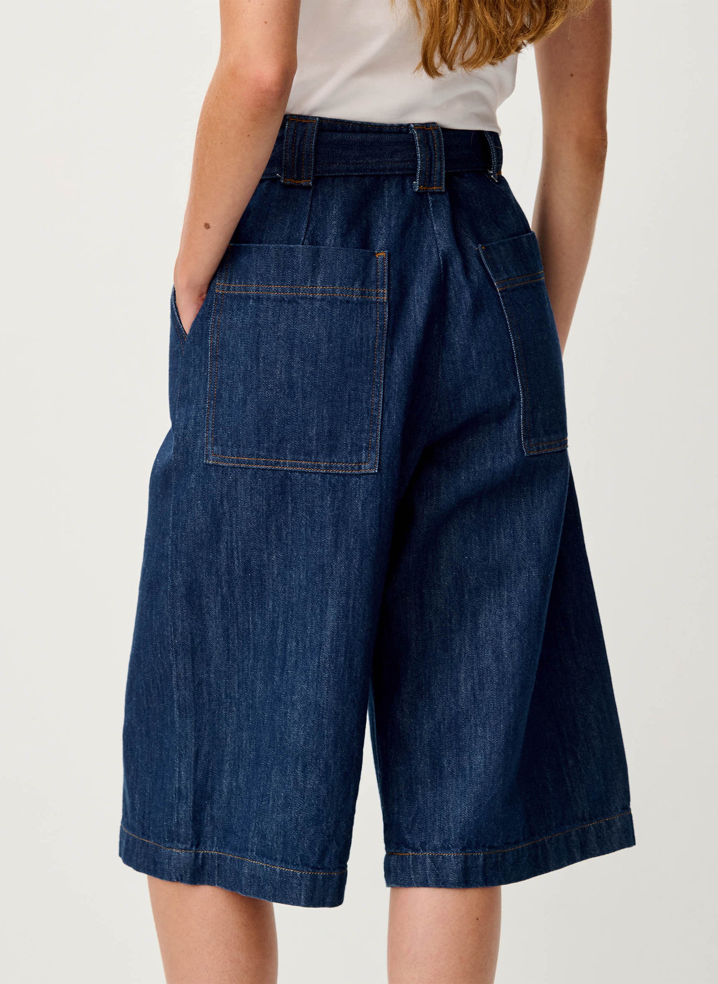 Bermuda oversize taille haute en coton marcoblue SESSUN Bleu