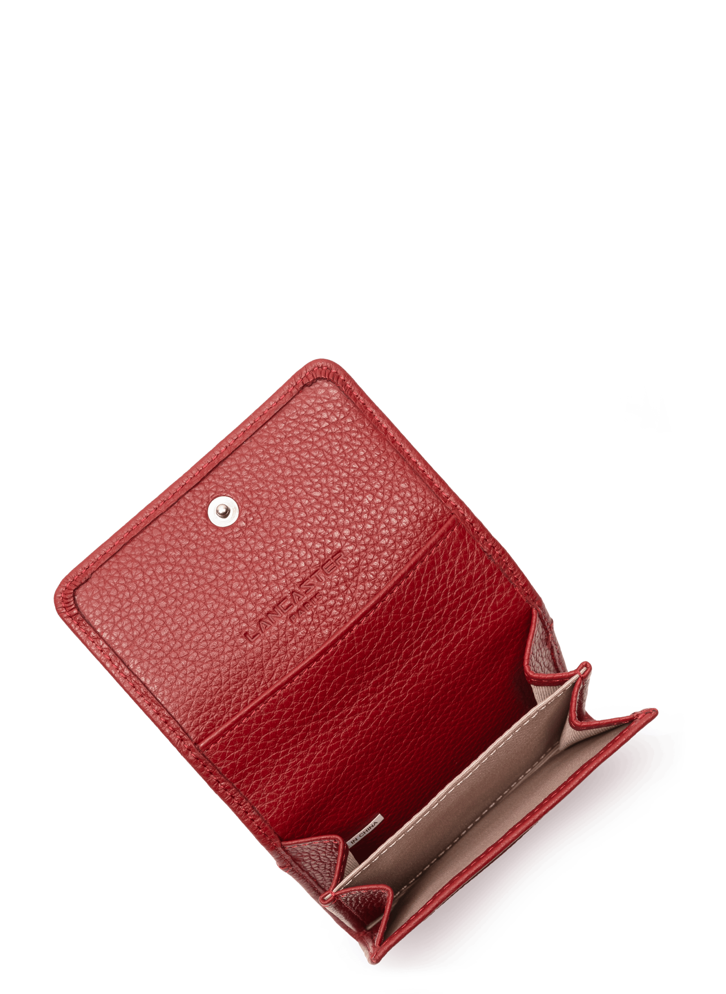 Porte-cartes - foulonné pm LANCASTER Rouge