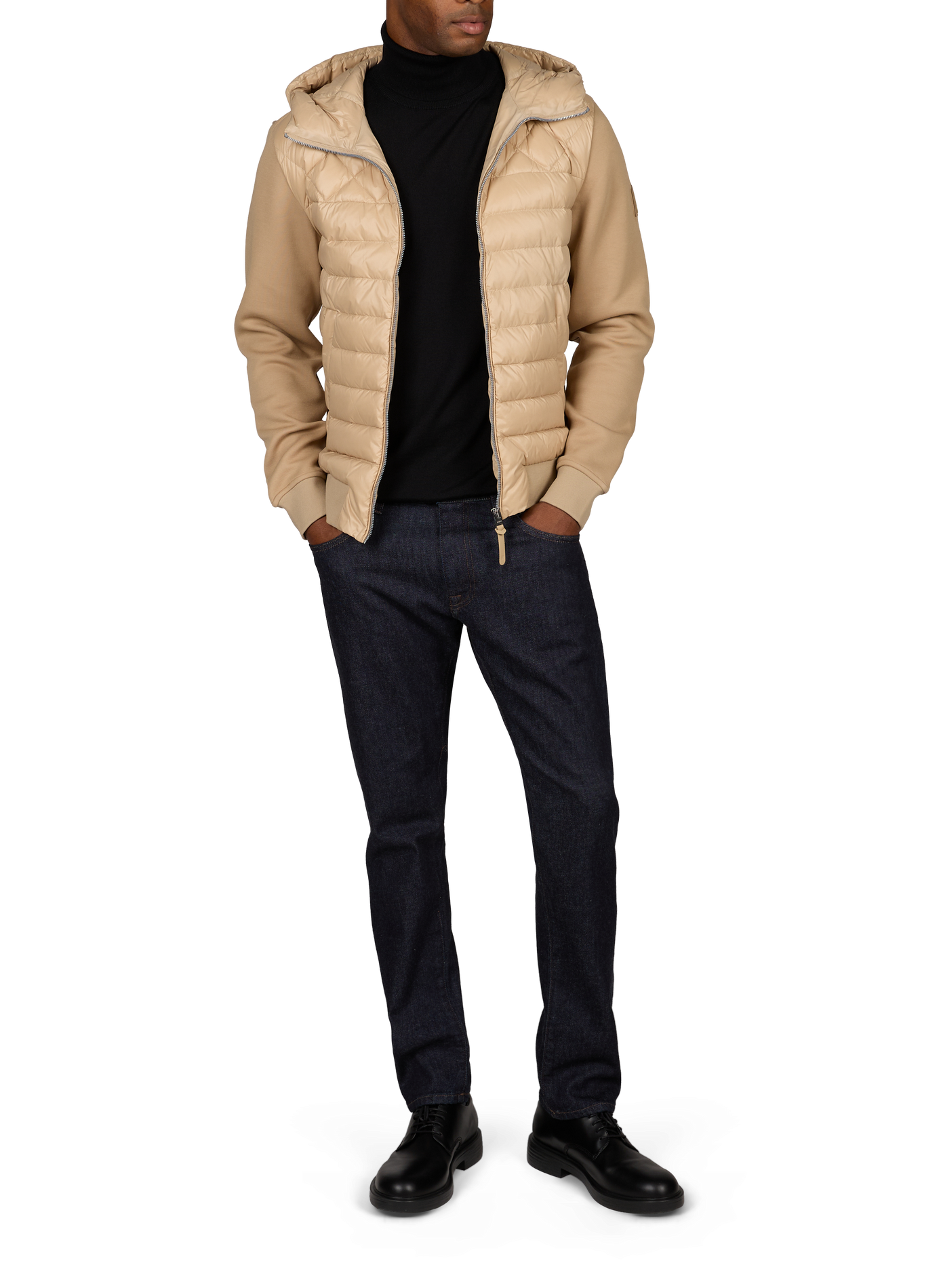 Leichte gerade gesteppte Kapuzenjacke MACKAGE Beige