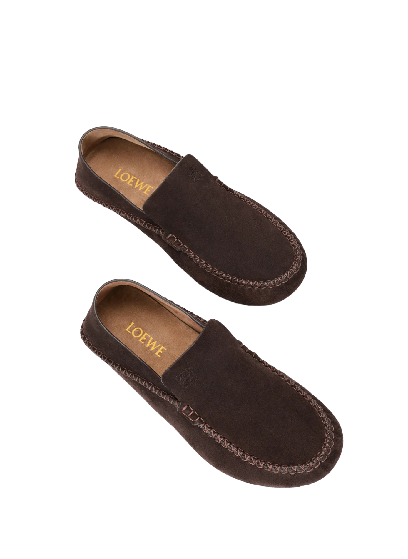 Rambla suede leather driver moccasins LOEWE Brown