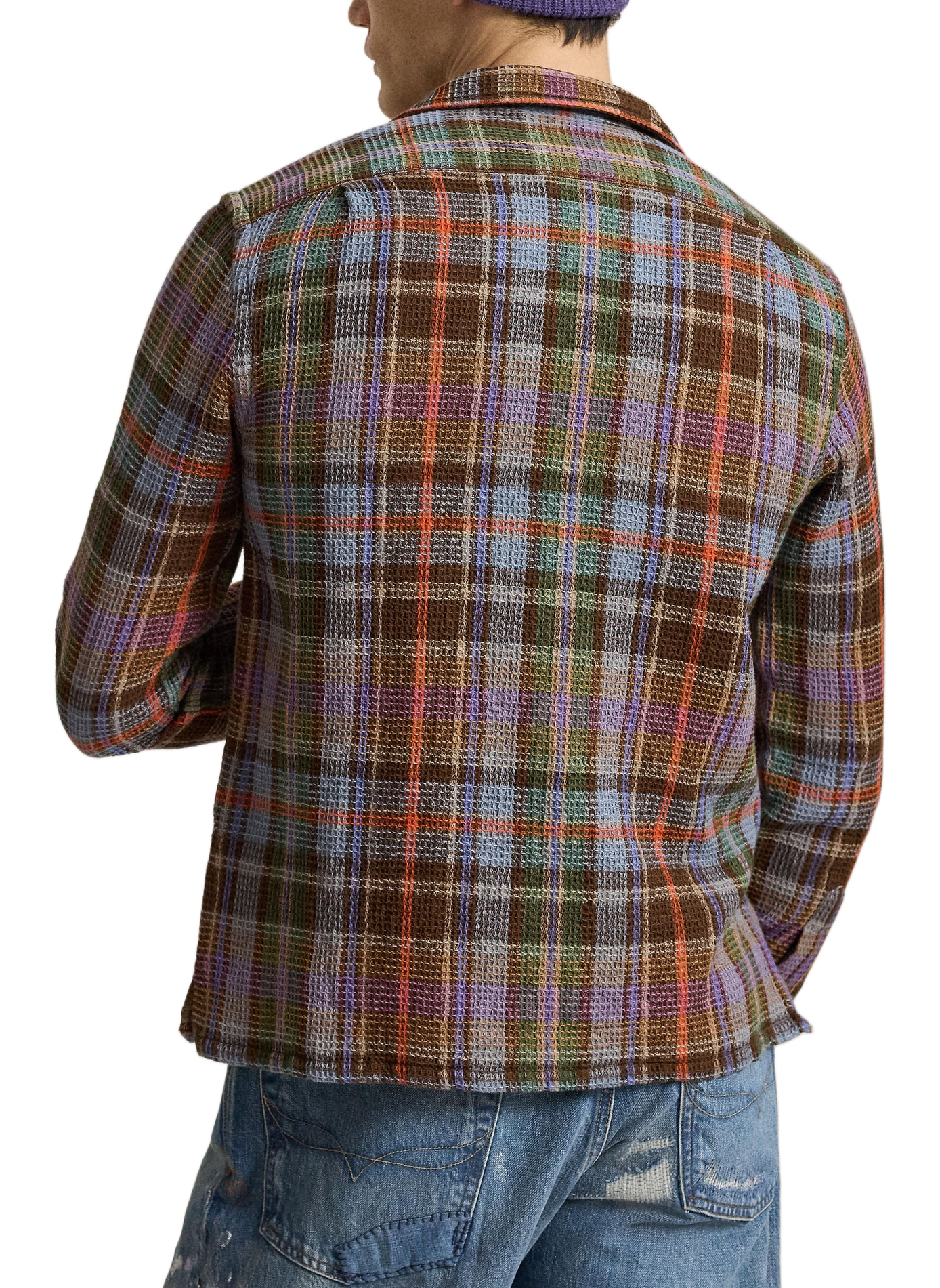 Surchemise droite col classique à carreaux en coton POLO RALPH LAUREN Beige