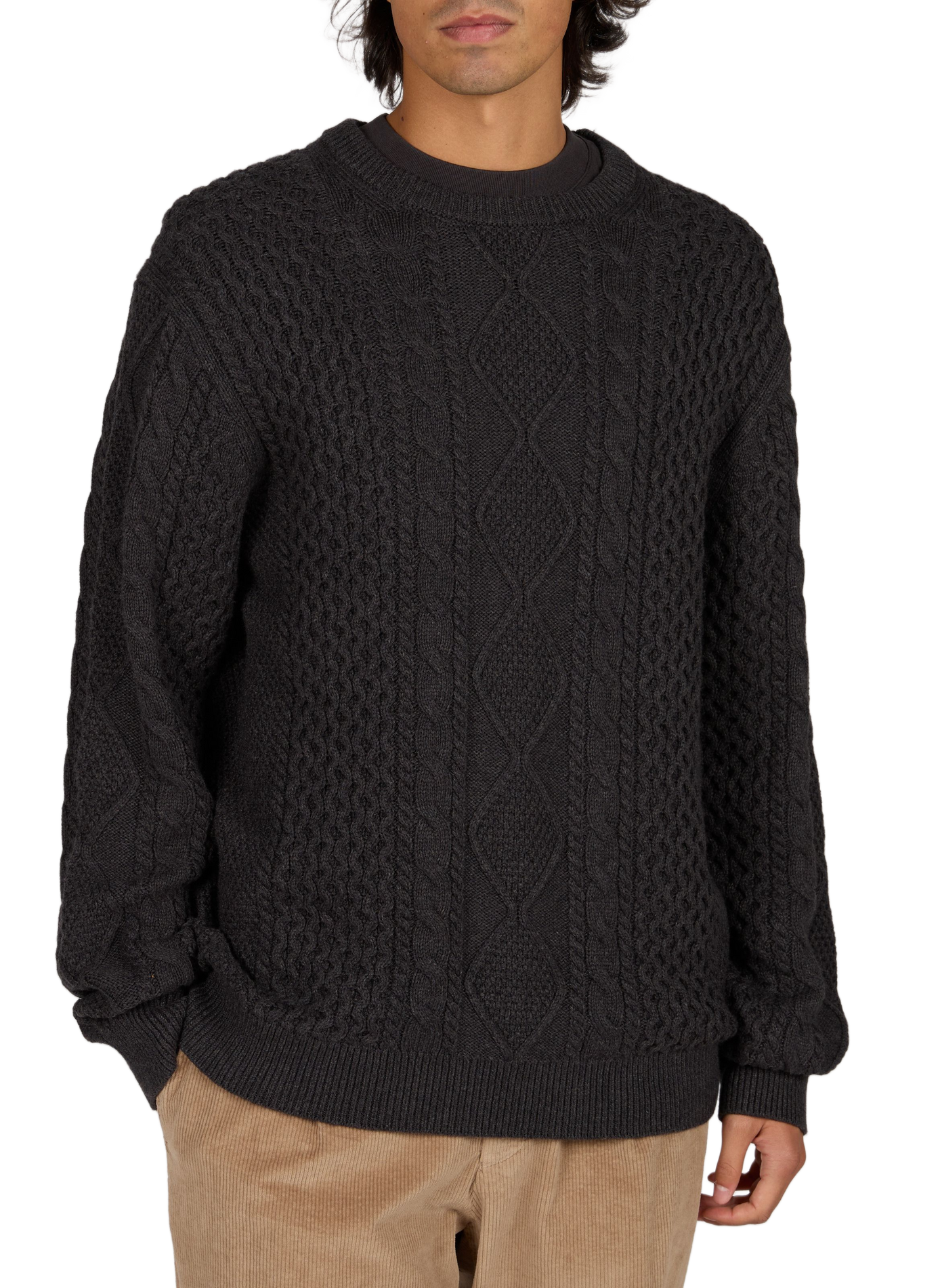 Pull droit en coton mélangé TIMBERLAND Noir