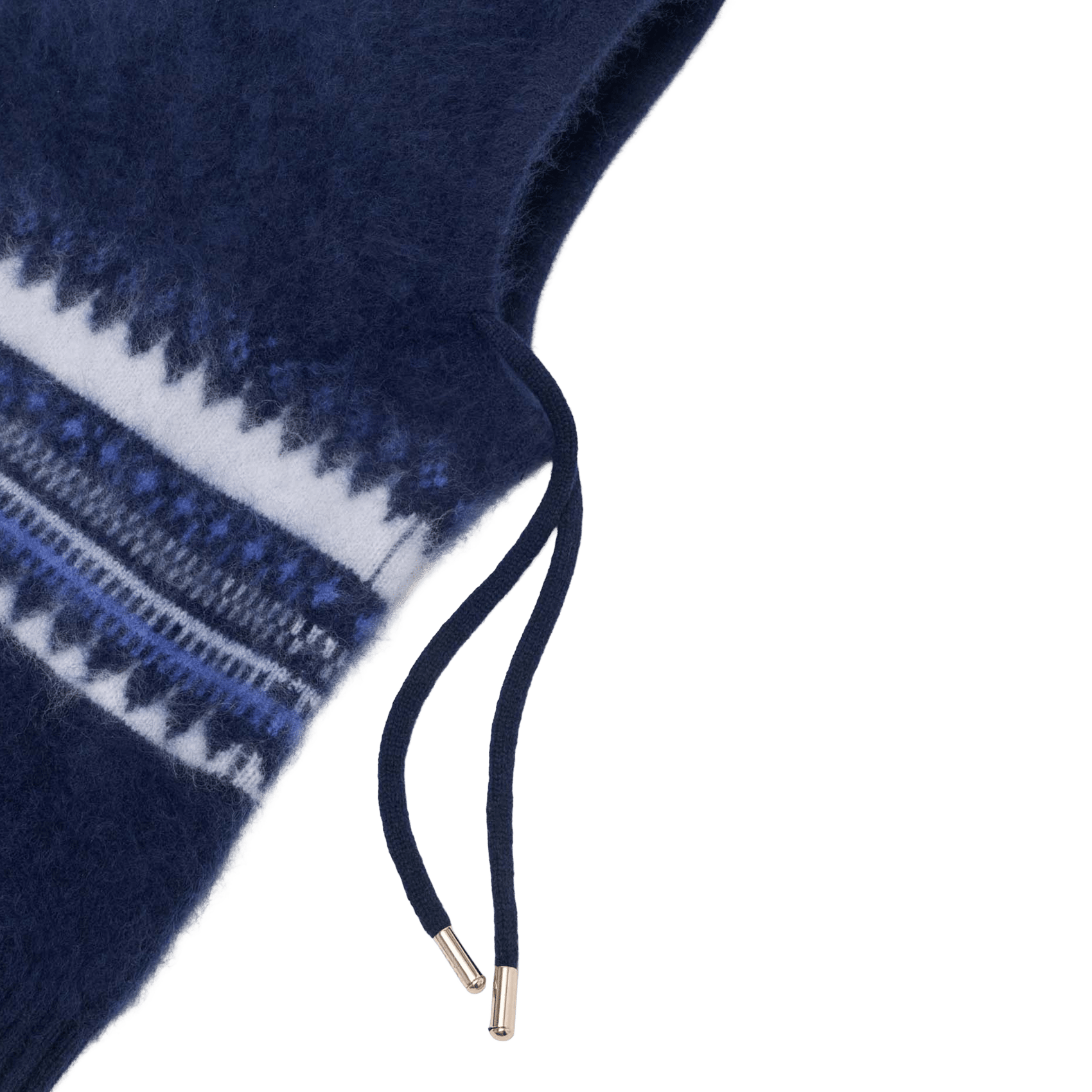 Cagoule imprimé en laine MAJE Bleu