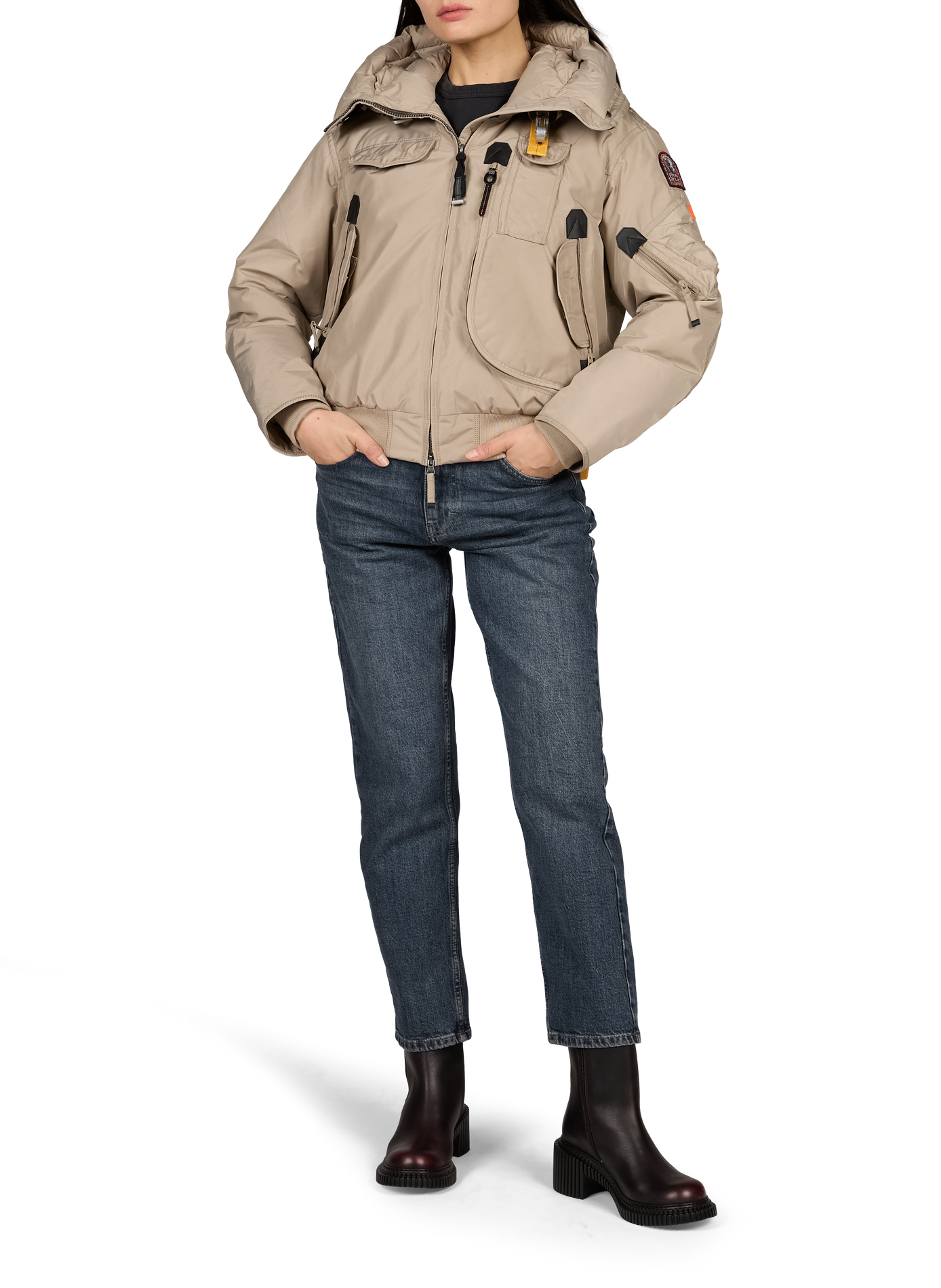 Daunenjacke Gobi mit Kapuze PARAJUMPERS Grau
