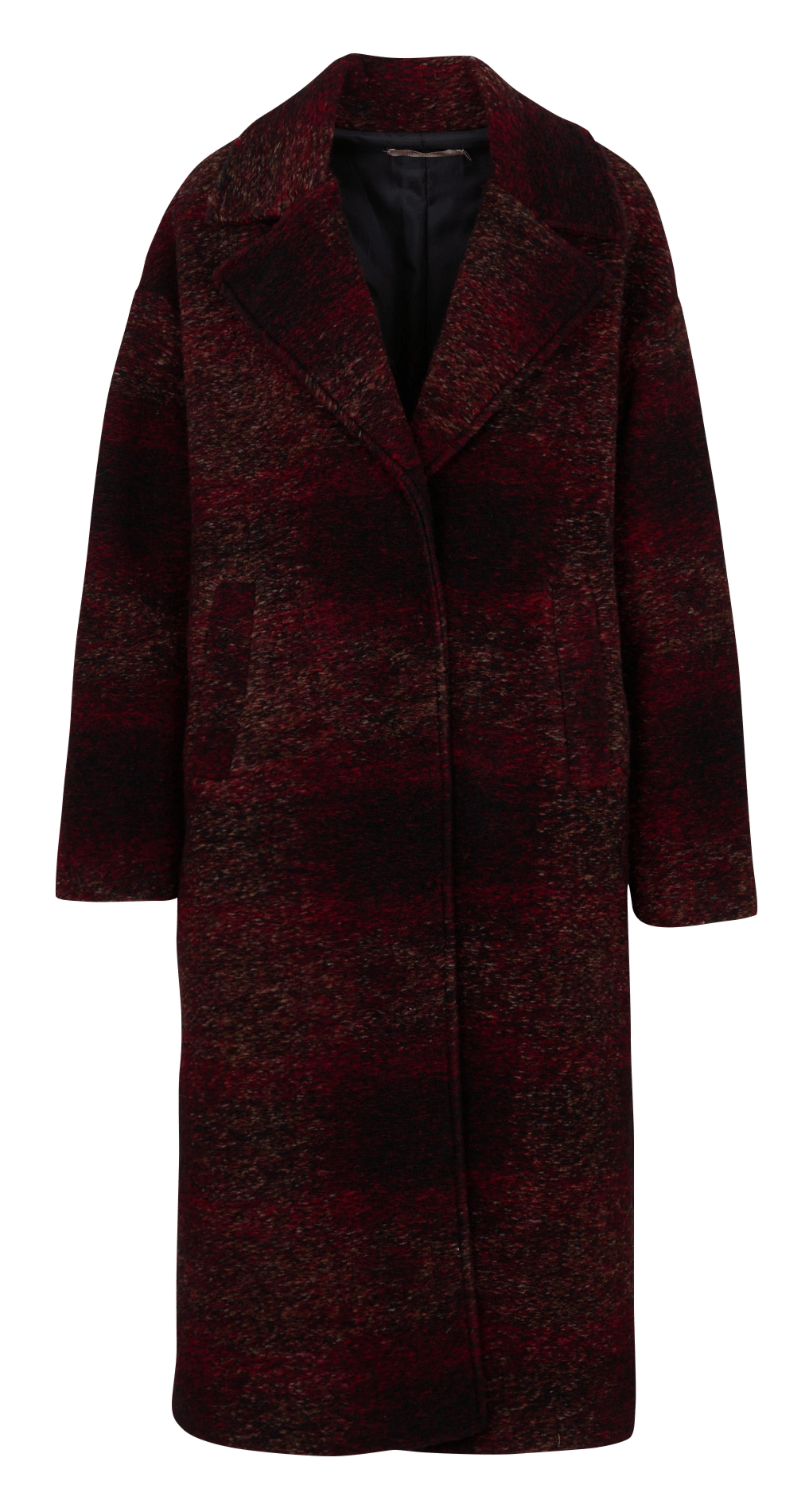 Halflang wollen jas LA FEE MARABOUTEE Rood