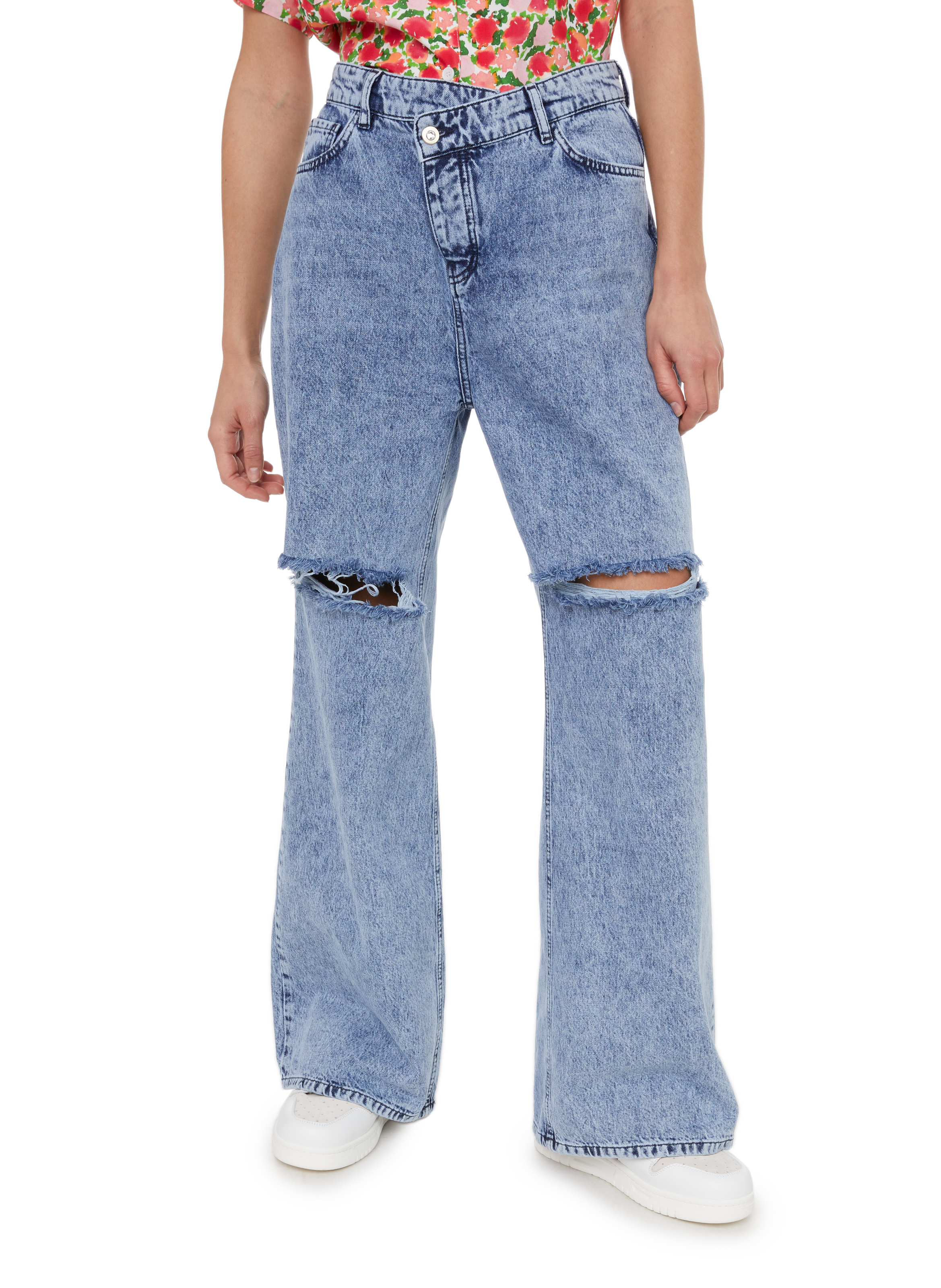 Loose cotton flared jeans IN THE MOOD FOR LOVE Blue