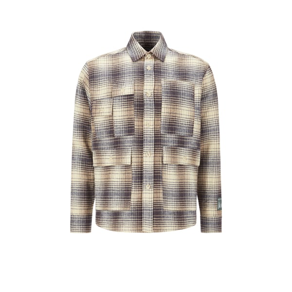 Chemise cargo en flanelle de coton