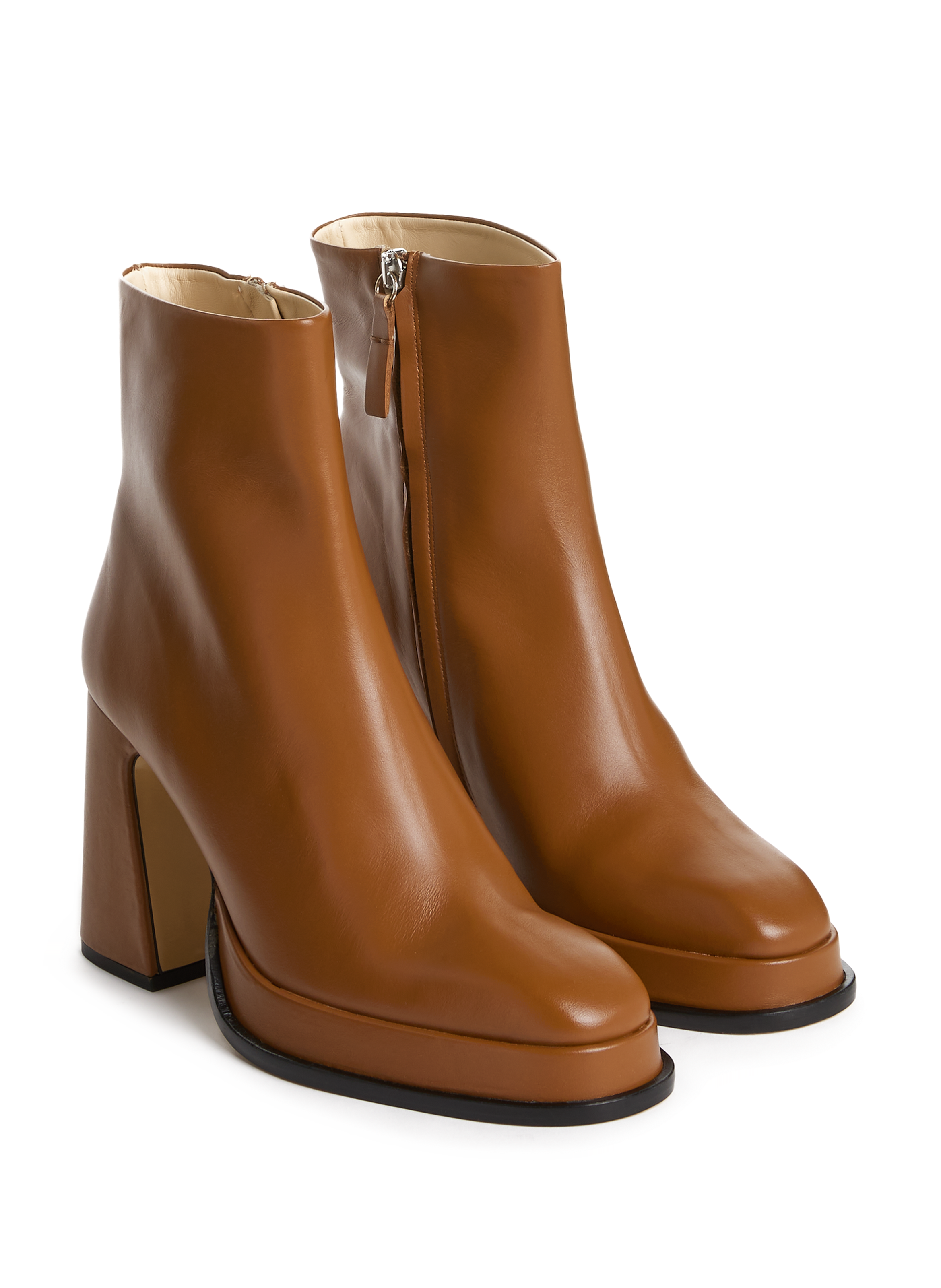 Chueca leather ankle boots SOULIERS MARTINEZ Brown