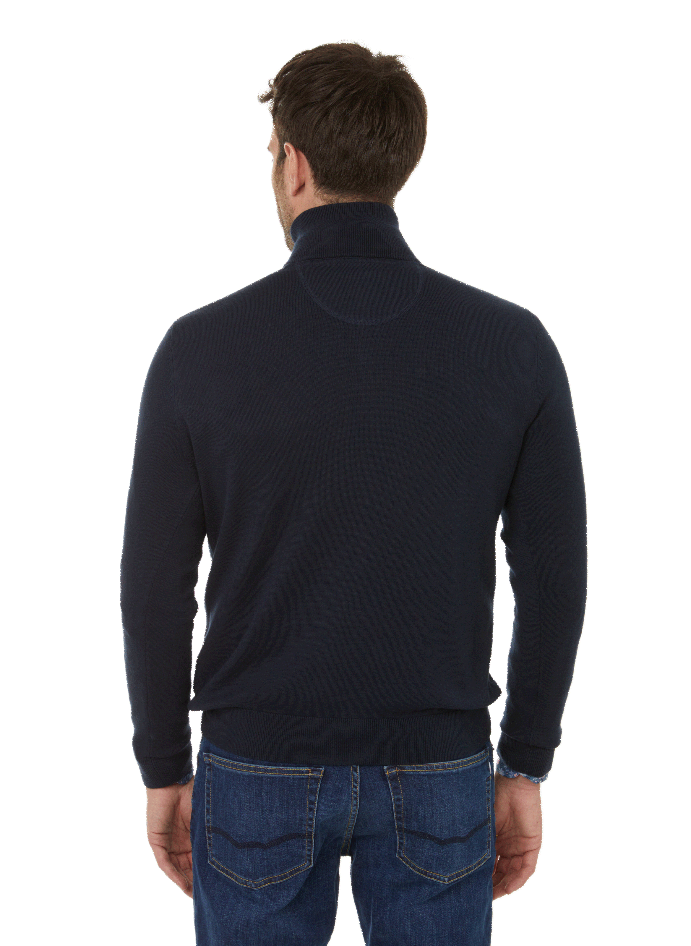 Jumper with zip neck EDEN PARK Blue
