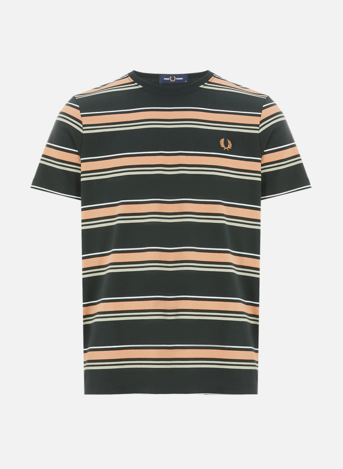 T-shirt rayé en coton FRED PERRY
