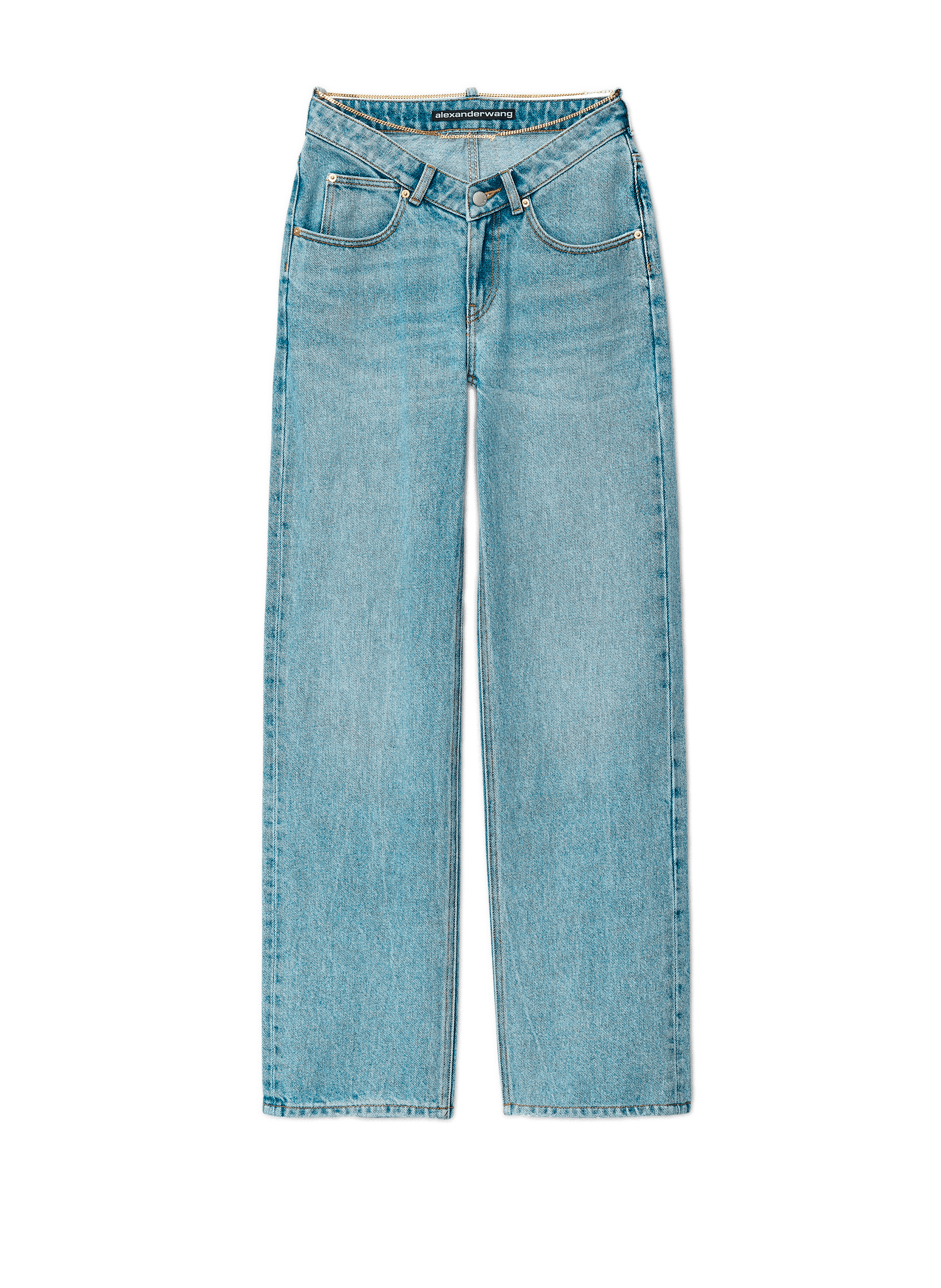 ALEXANDER WANG Jean avec détail chaîne Bleu