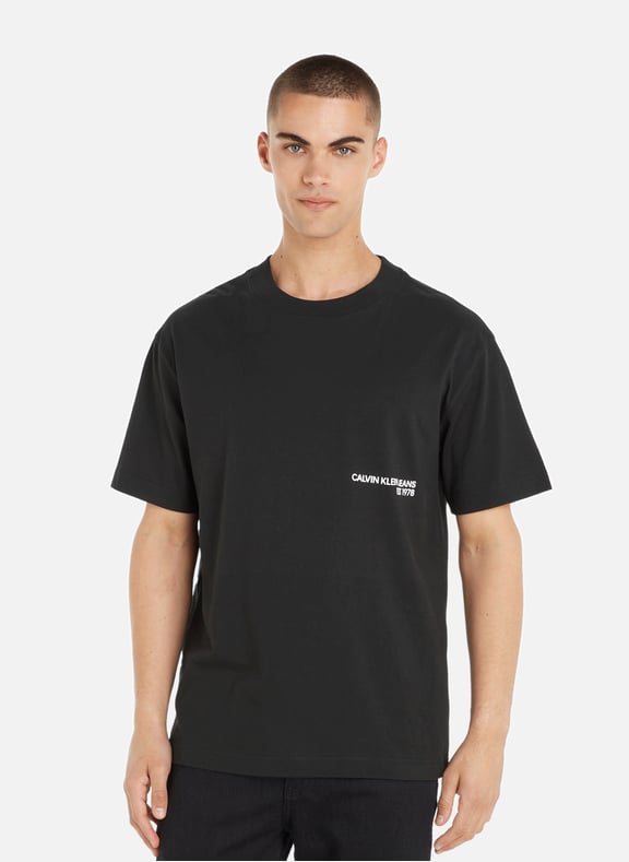 Cotton T-shirt Black by CALVIN KLEIN CALVIN KLEIN Cotton T-shirt Black