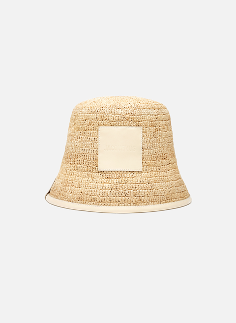 قبعة دلو Soli باللون البيجJACQUEMUS 
