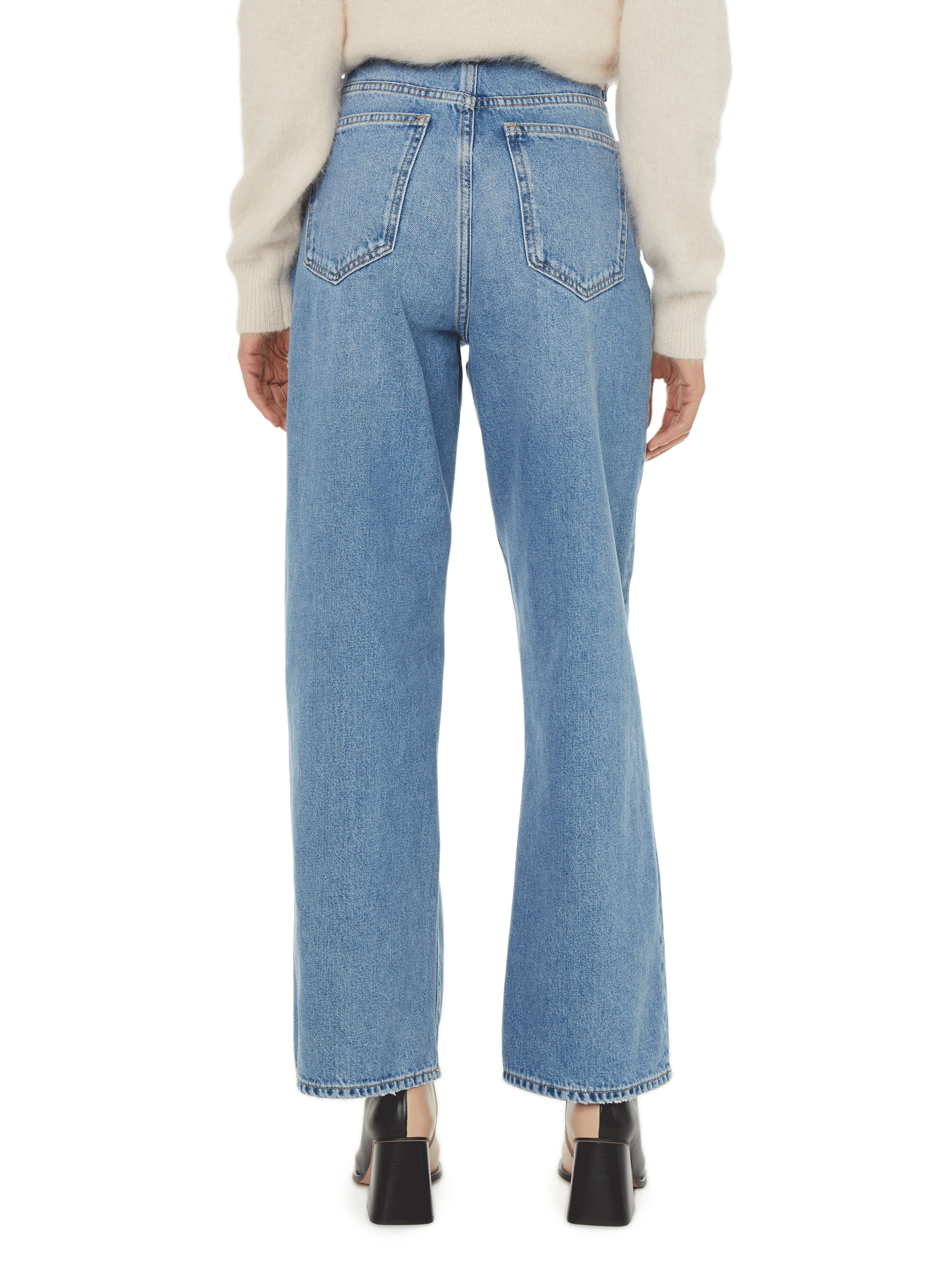 Jean taille haute en coton  BELLEROSE Bleu