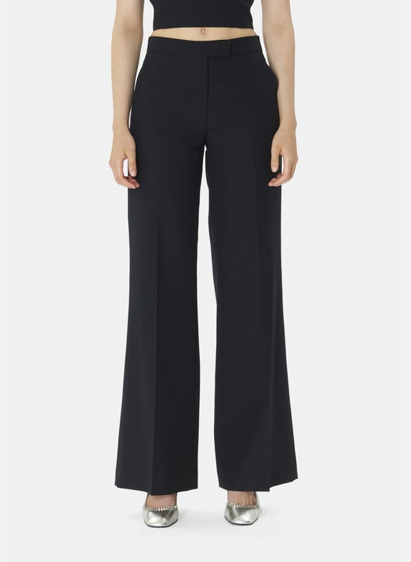 Pantalon évasée uni - primavera Noir by TARA JARMON TARA JARMON Pantalon évasée uni - primavera Noir