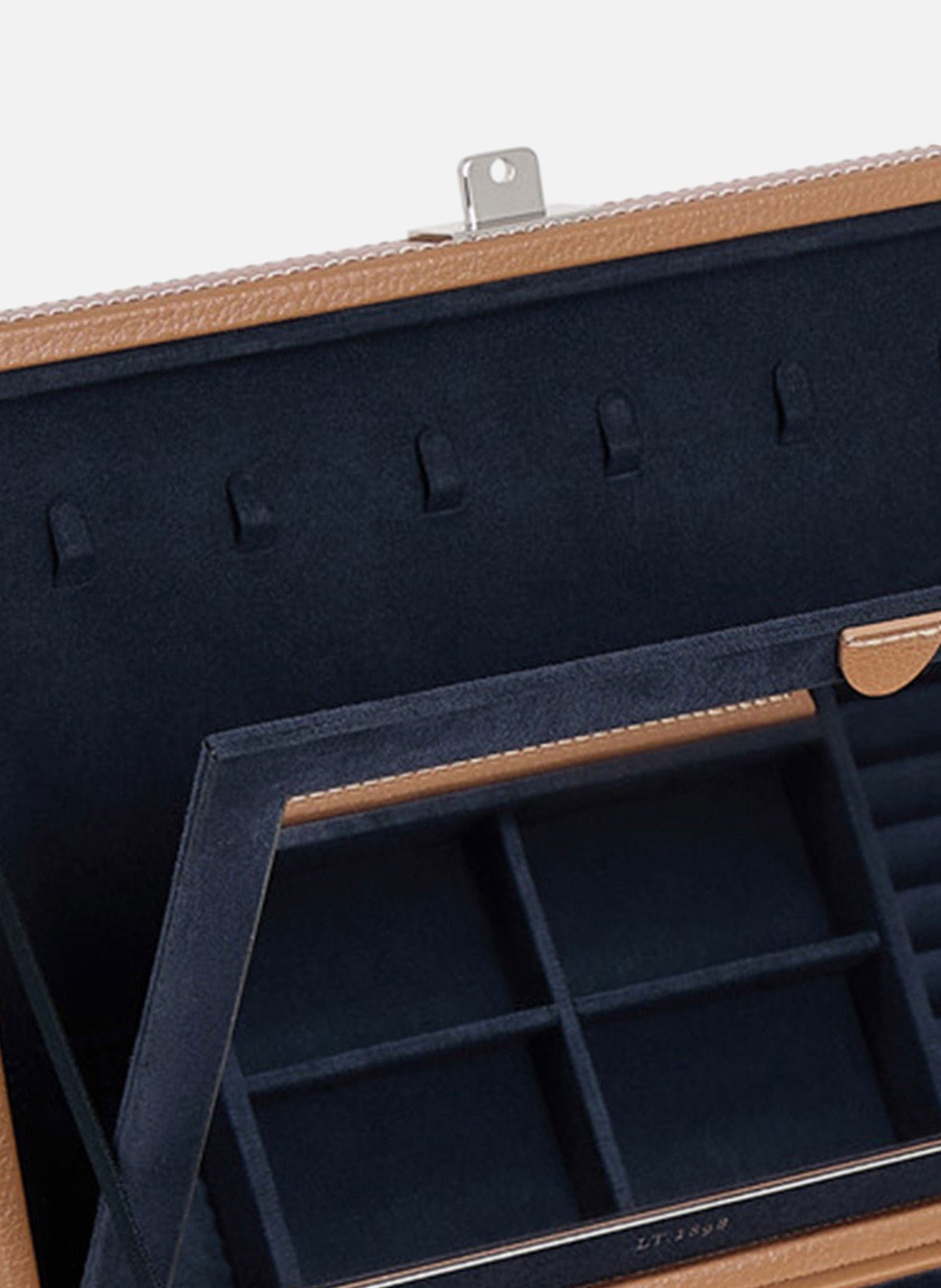 Boîte à bijoux moyen modèle en cuir LE TANNEUR Marron