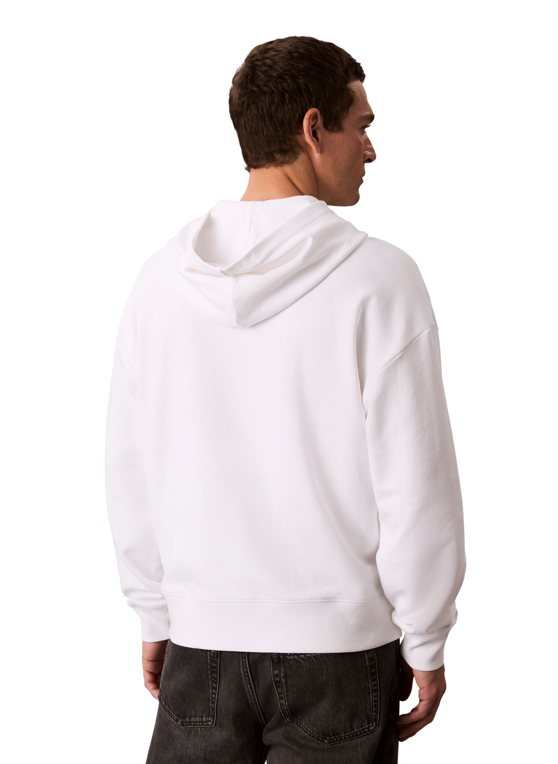 Hoodie en coton CALVIN KLEIN Blanc