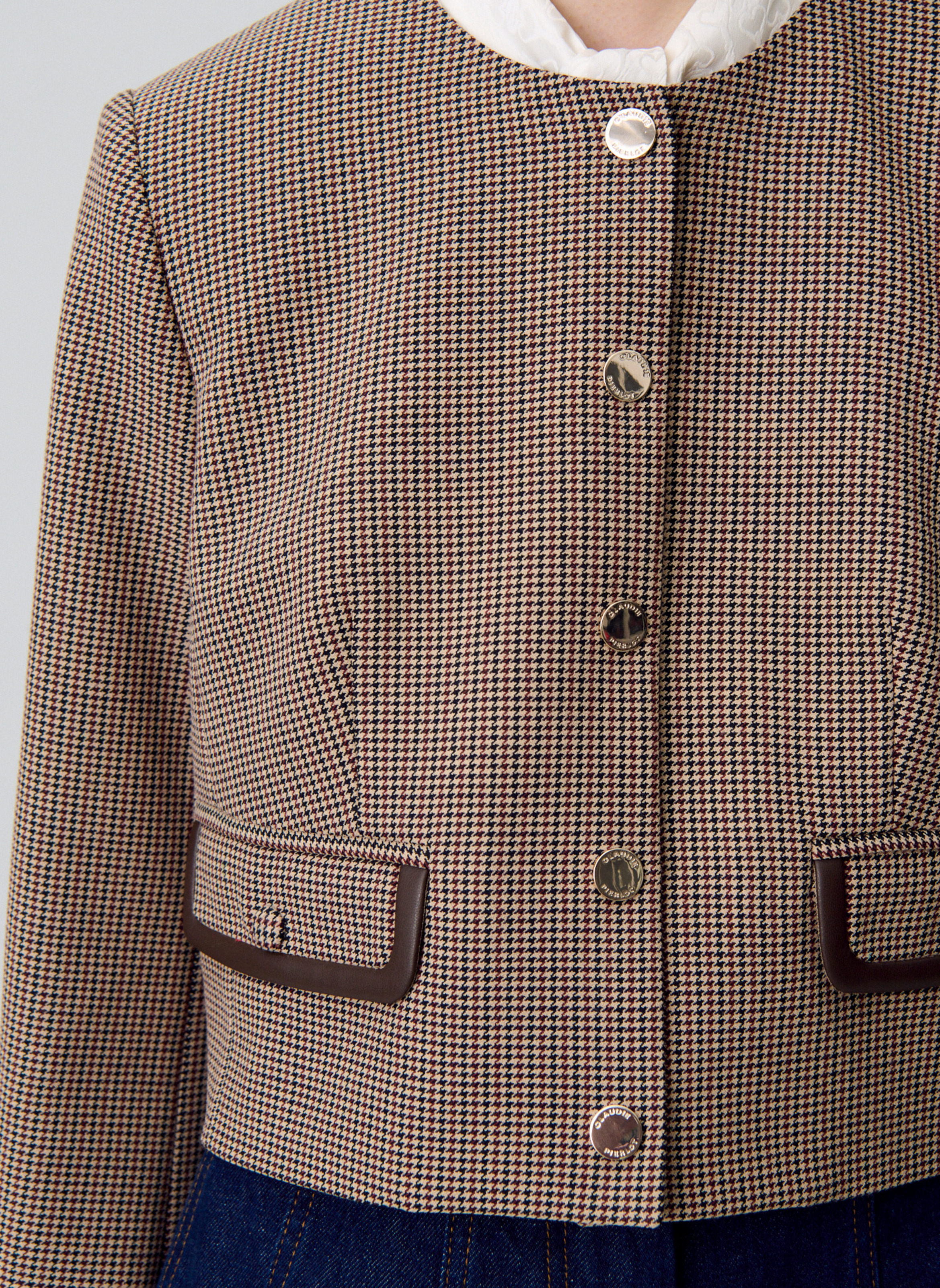 Veste droite col rond valeria CLAUDIE PIERLOT Multicolore