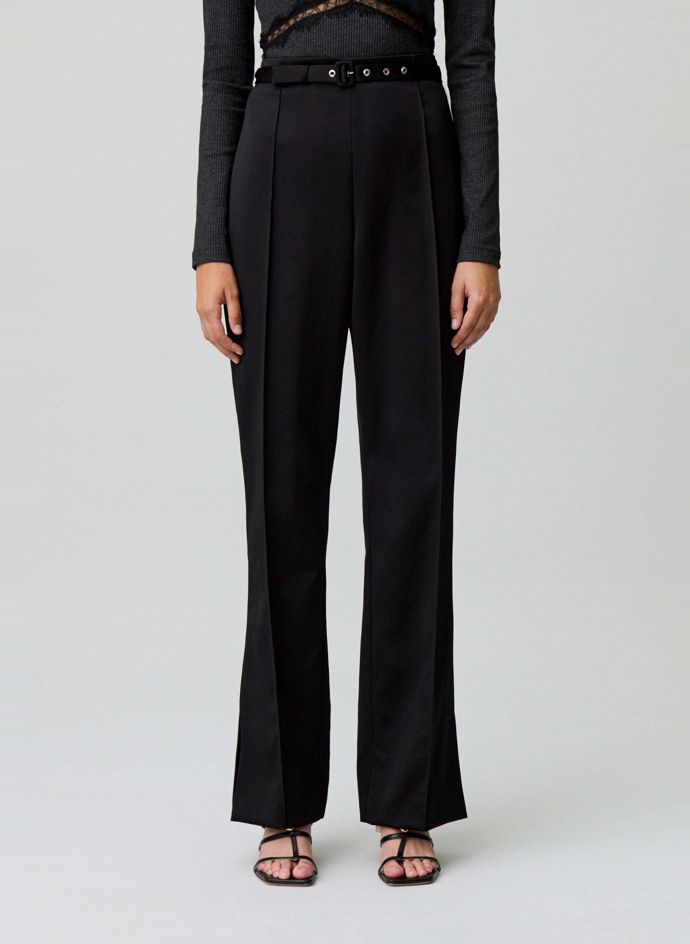 Pantalon droit taille haute pietra CLAUDIE PIERLOT Noir